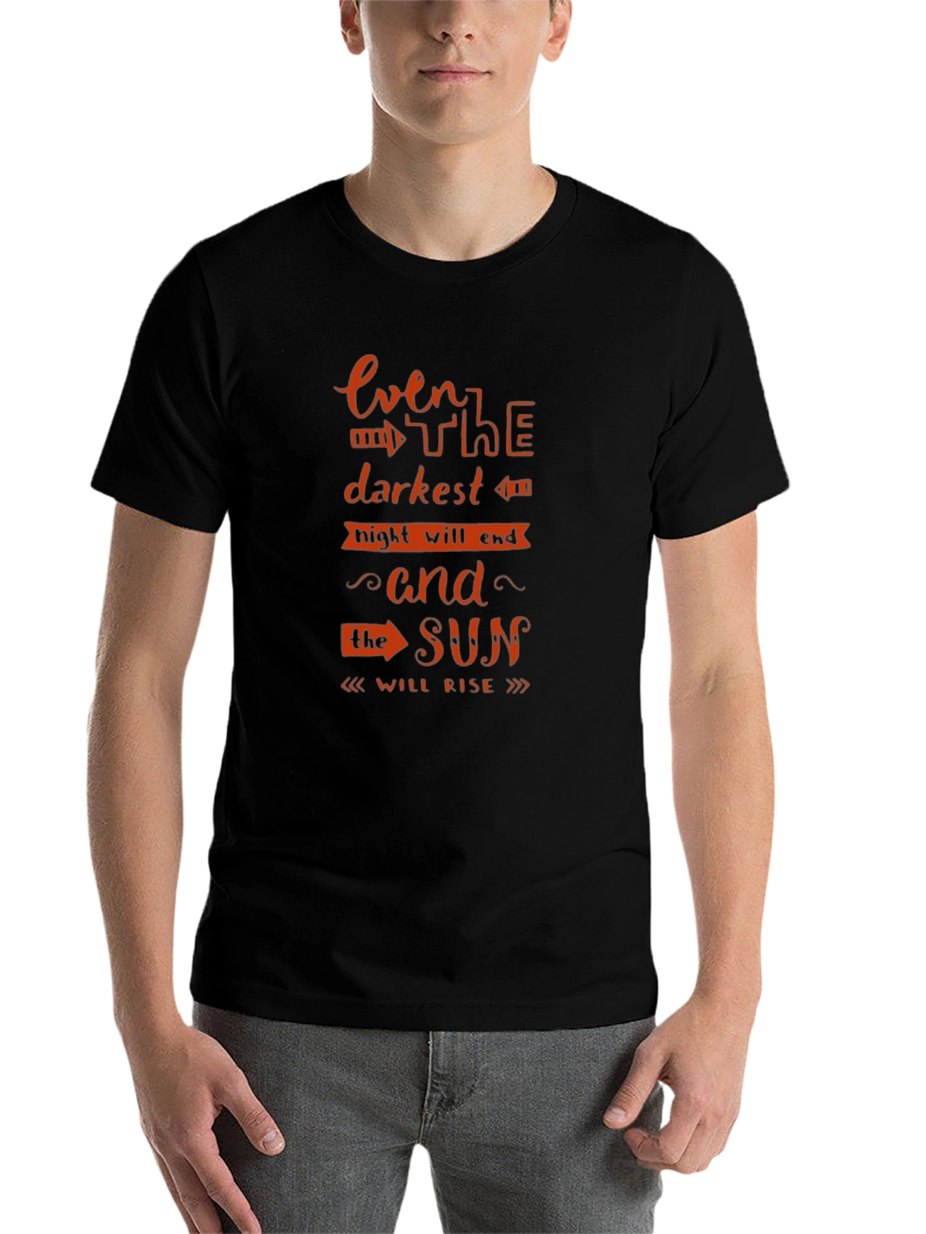 Inspirational Even the Darkest Night Black T-Shirt
