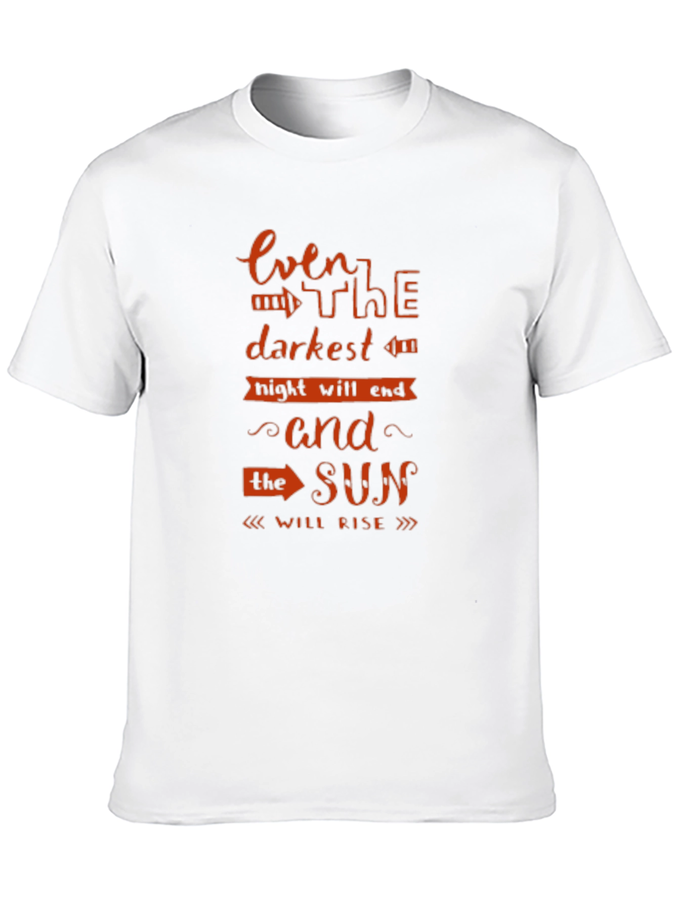 Inspirational Even the Darkest Night Black T-Shirt