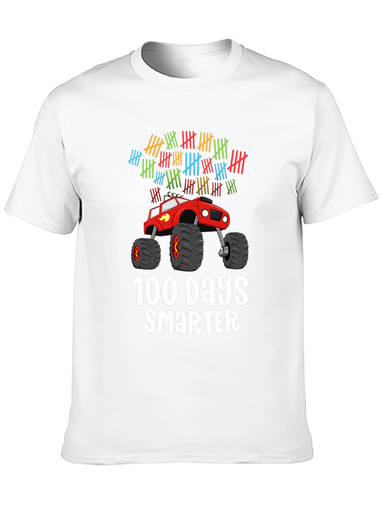 100 Days Smarter Monster Truck T-Shirt