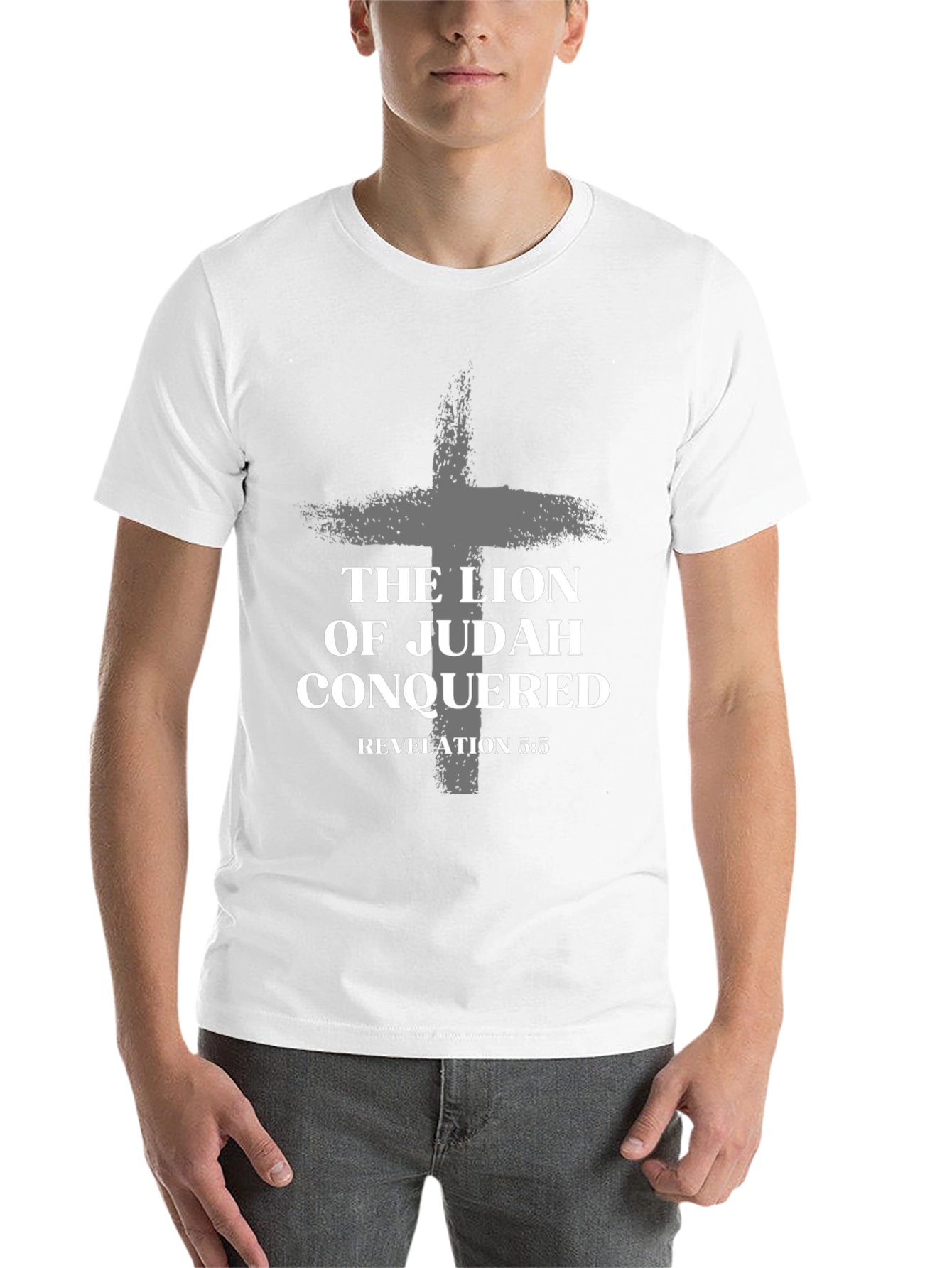Lion of Judah Conquered Black T-Shirt Revelation 5:5