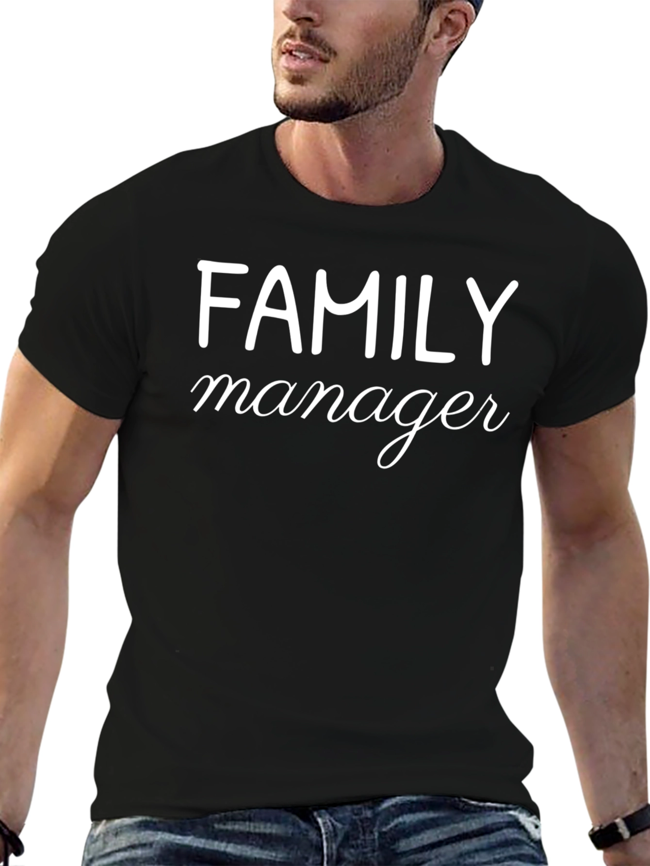Family Manager Black Graphic Tee