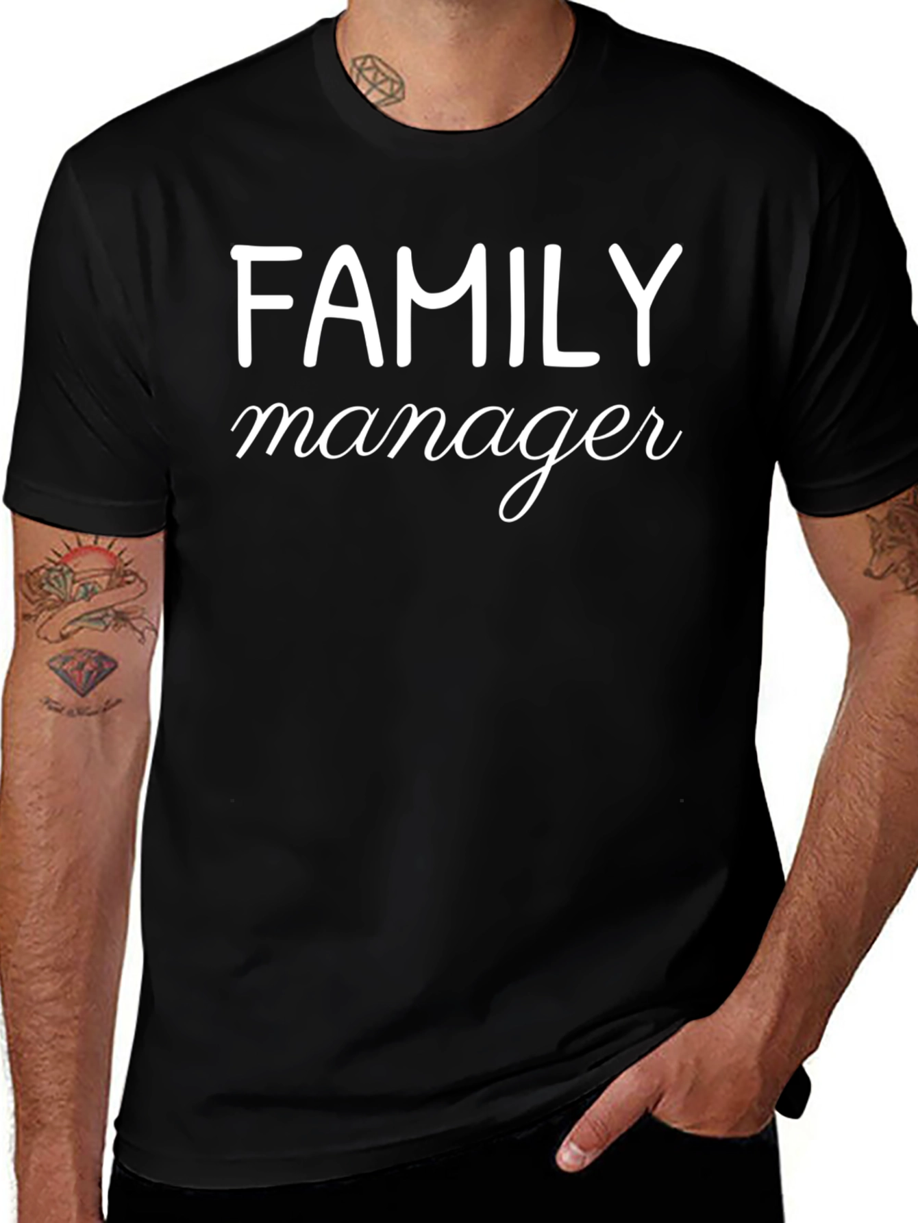 Family Manager Black Graphic Tee