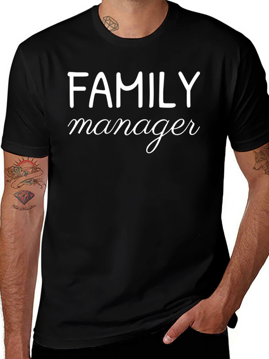 Family Manager Black Graphic Tee