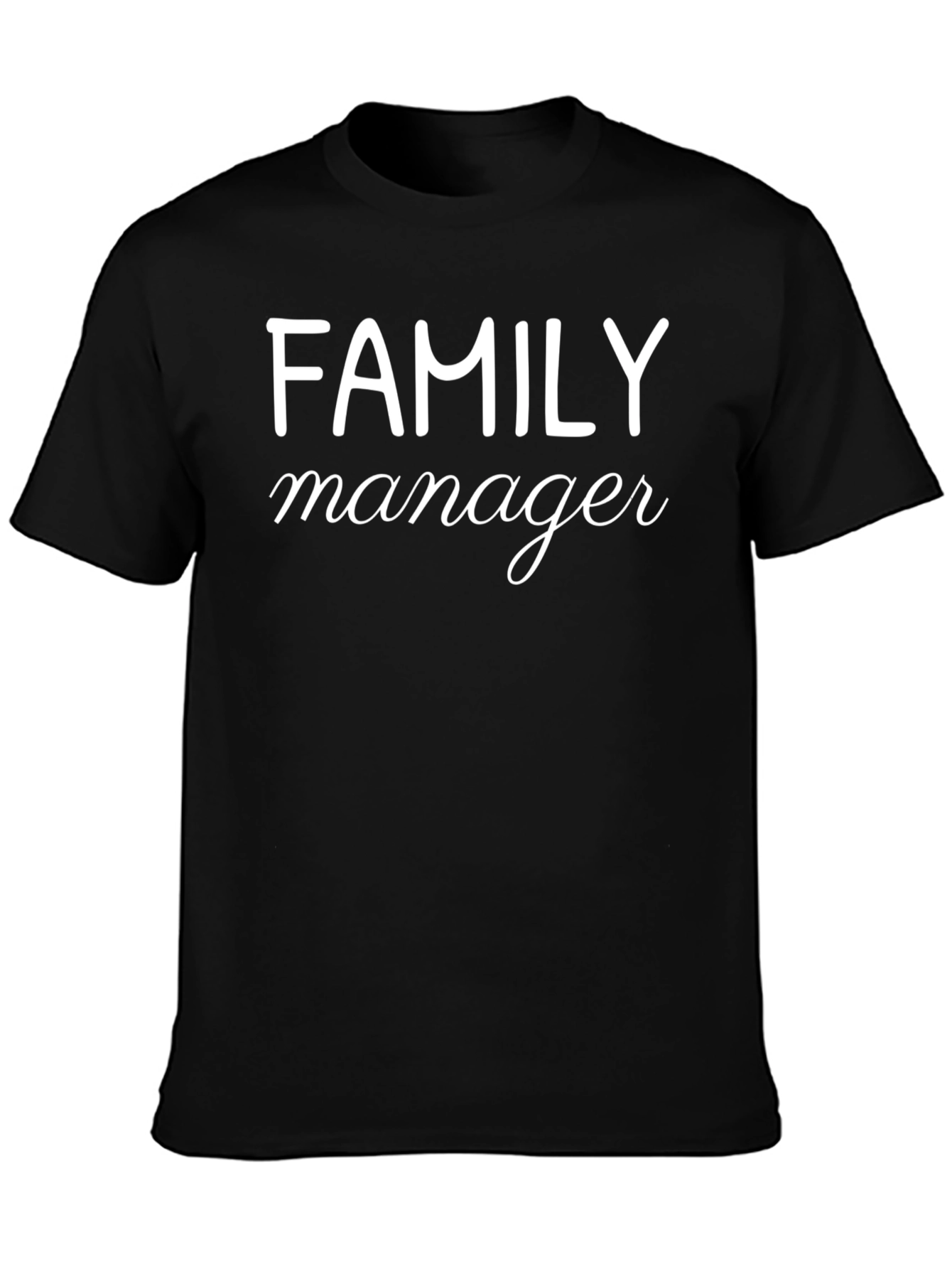 Family Manager Black Graphic Tee