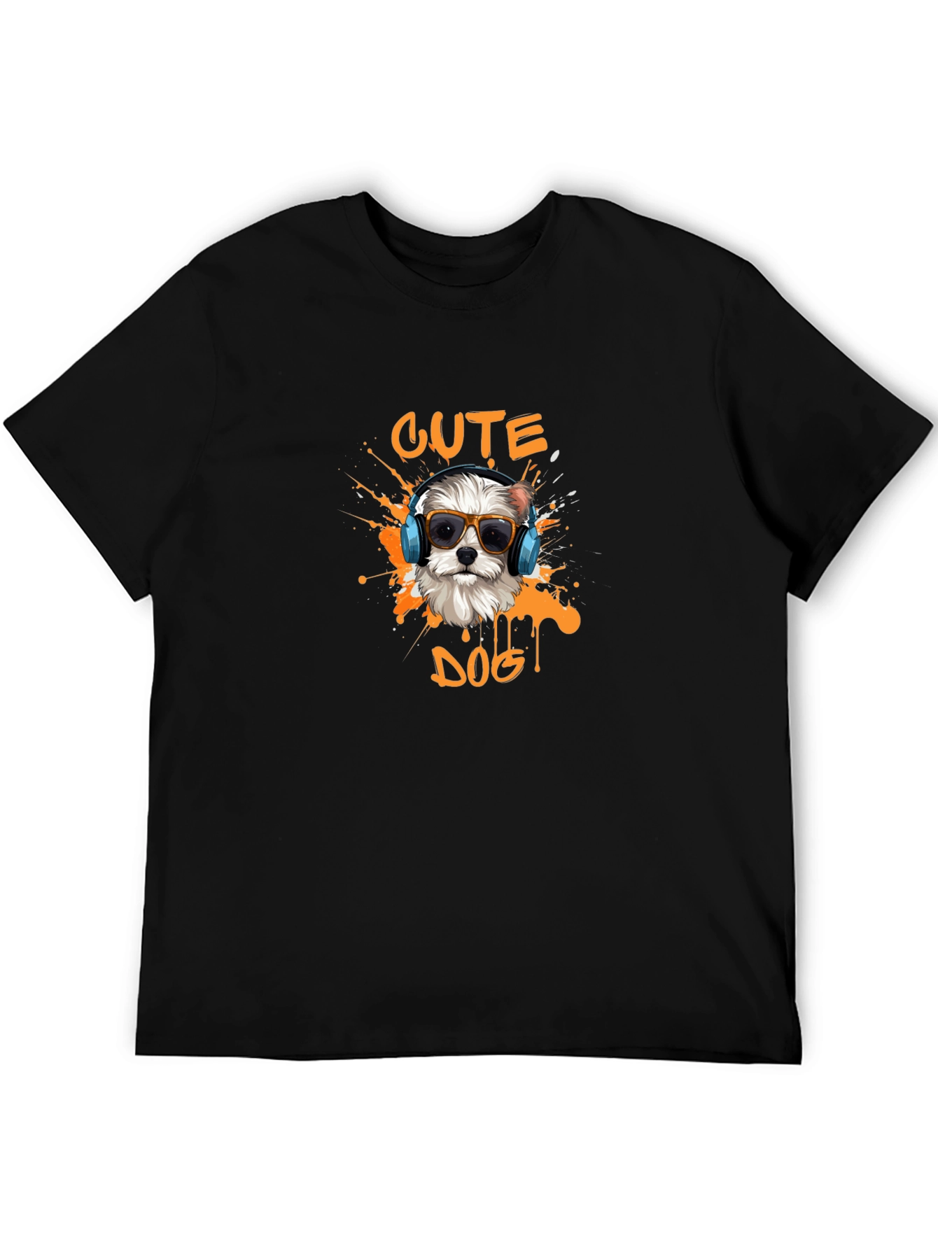 Cute Dog Graphic Tee - Stylish Mens T-Shirt