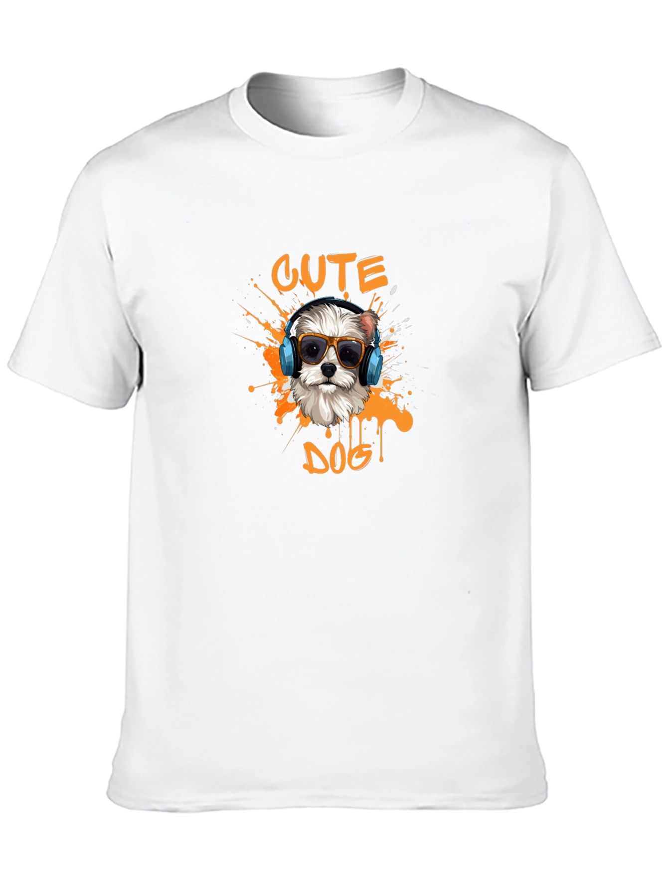 Cute Dog Graphic Tee - Stylish Mens T-Shirt