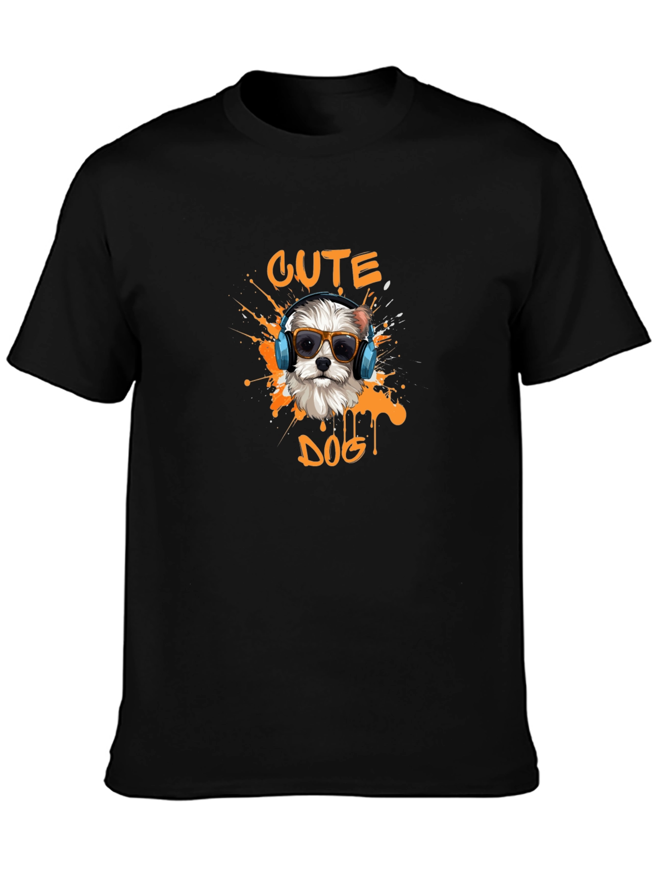Cute Dog Graphic Tee - Stylish Mens T-Shirt