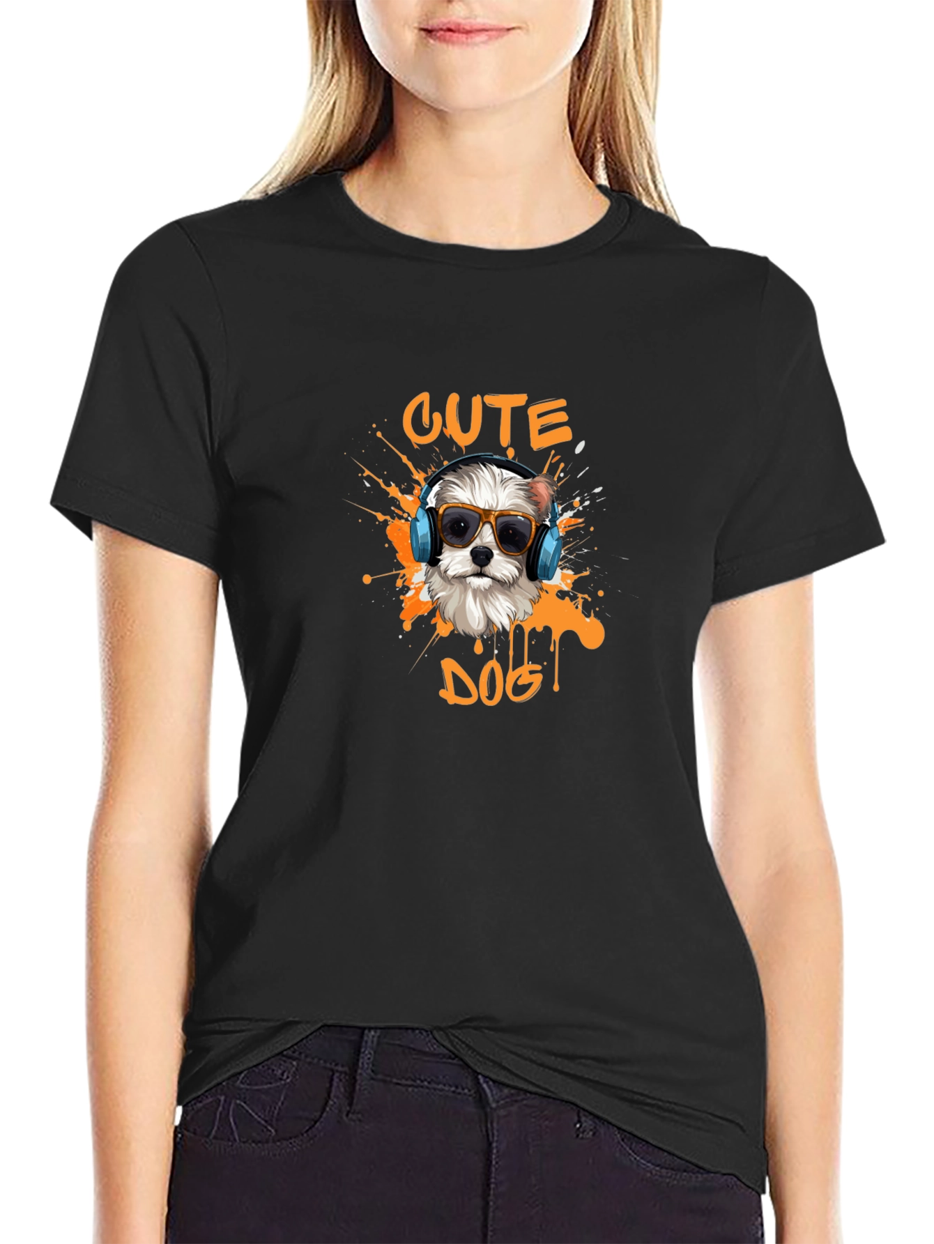 Cute Dog Graphic Tee - Stylish Mens T-Shirt