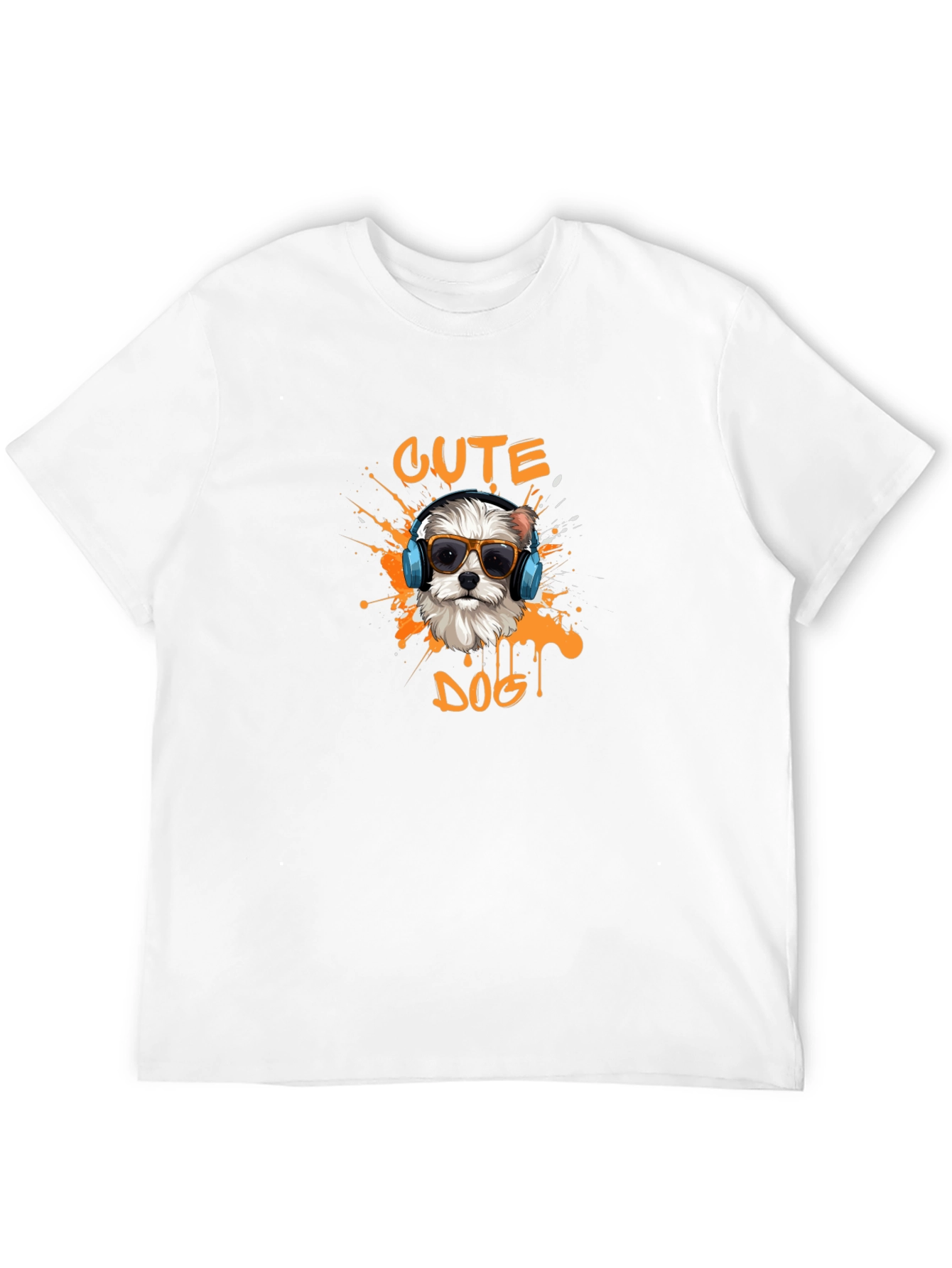 Cute Dog Graphic Tee - Stylish Mens T-Shirt