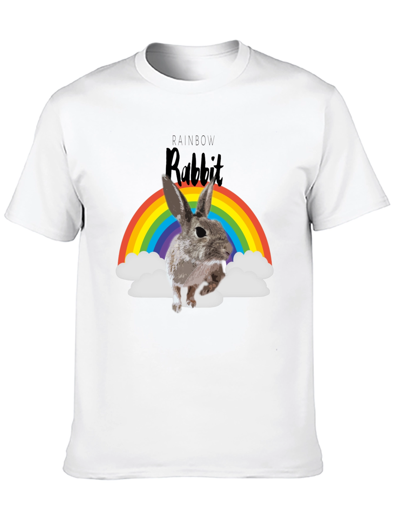 Rainbow Rabbit T-Shirt - Fun Graphic Tee