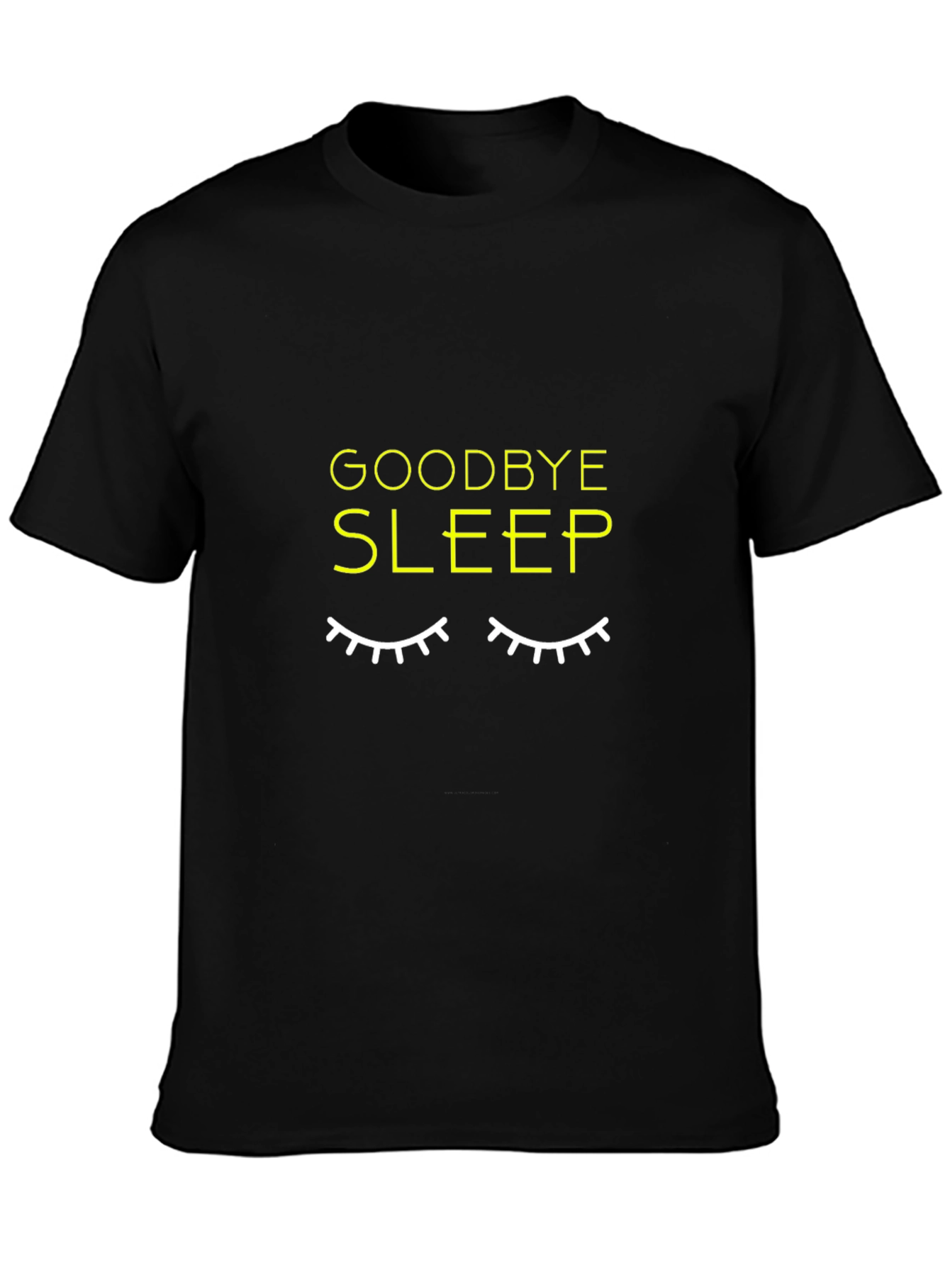 Goodbye Sleep Graphic Black T-Shirt