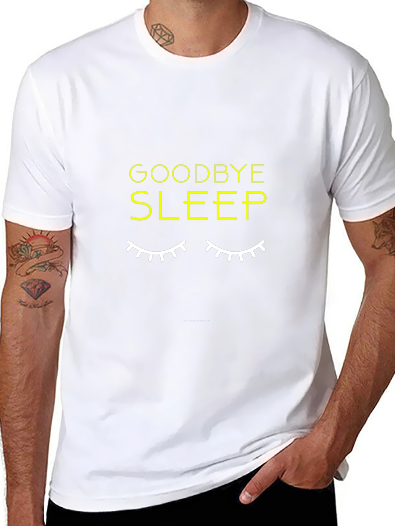 Goodbye Sleep Graphic Black T-Shirt