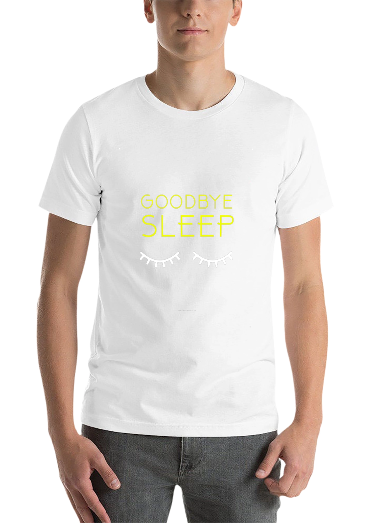 Goodbye Sleep Graphic Black T-Shirt