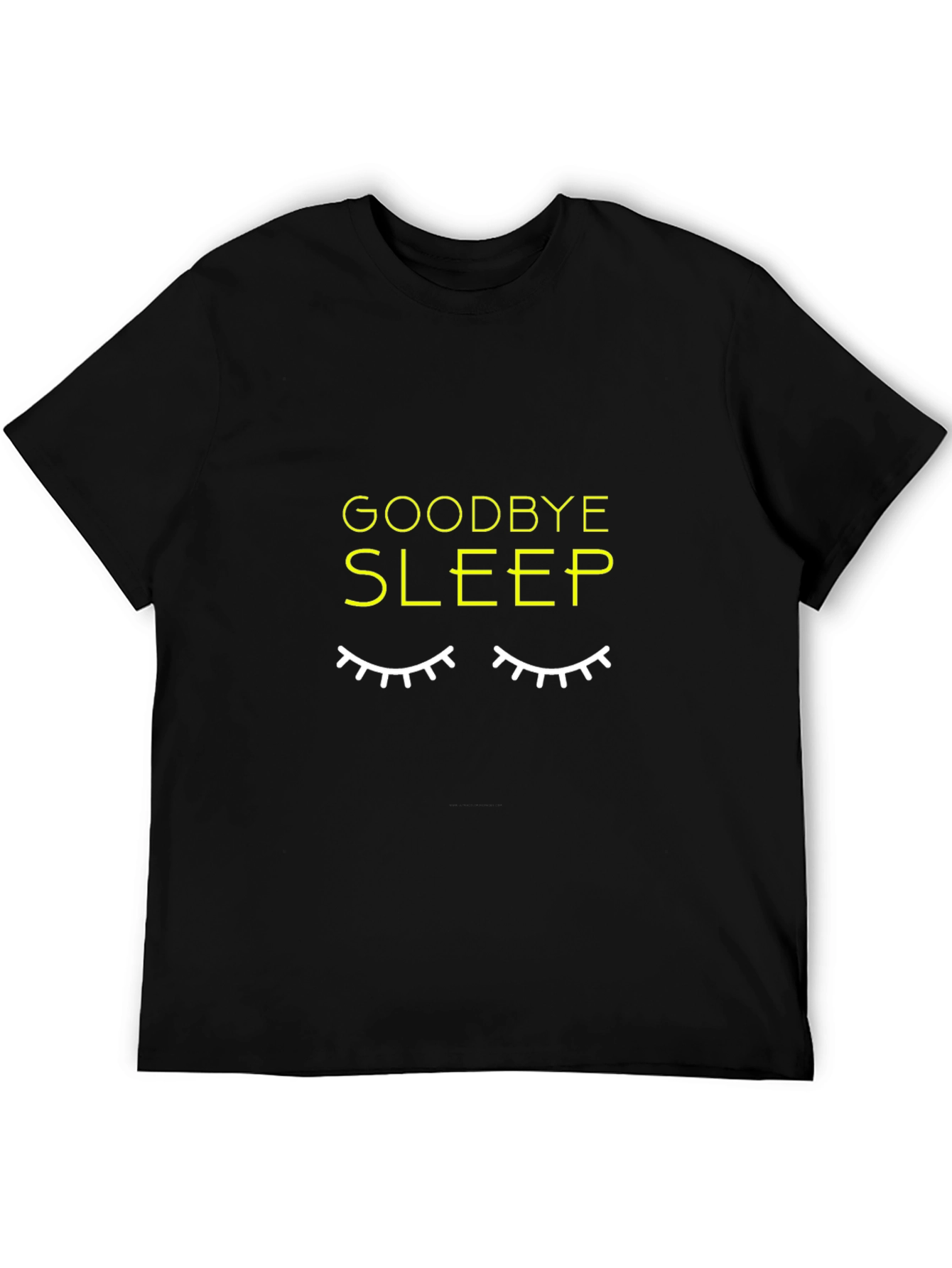 Goodbye Sleep Graphic Black T-Shirt
