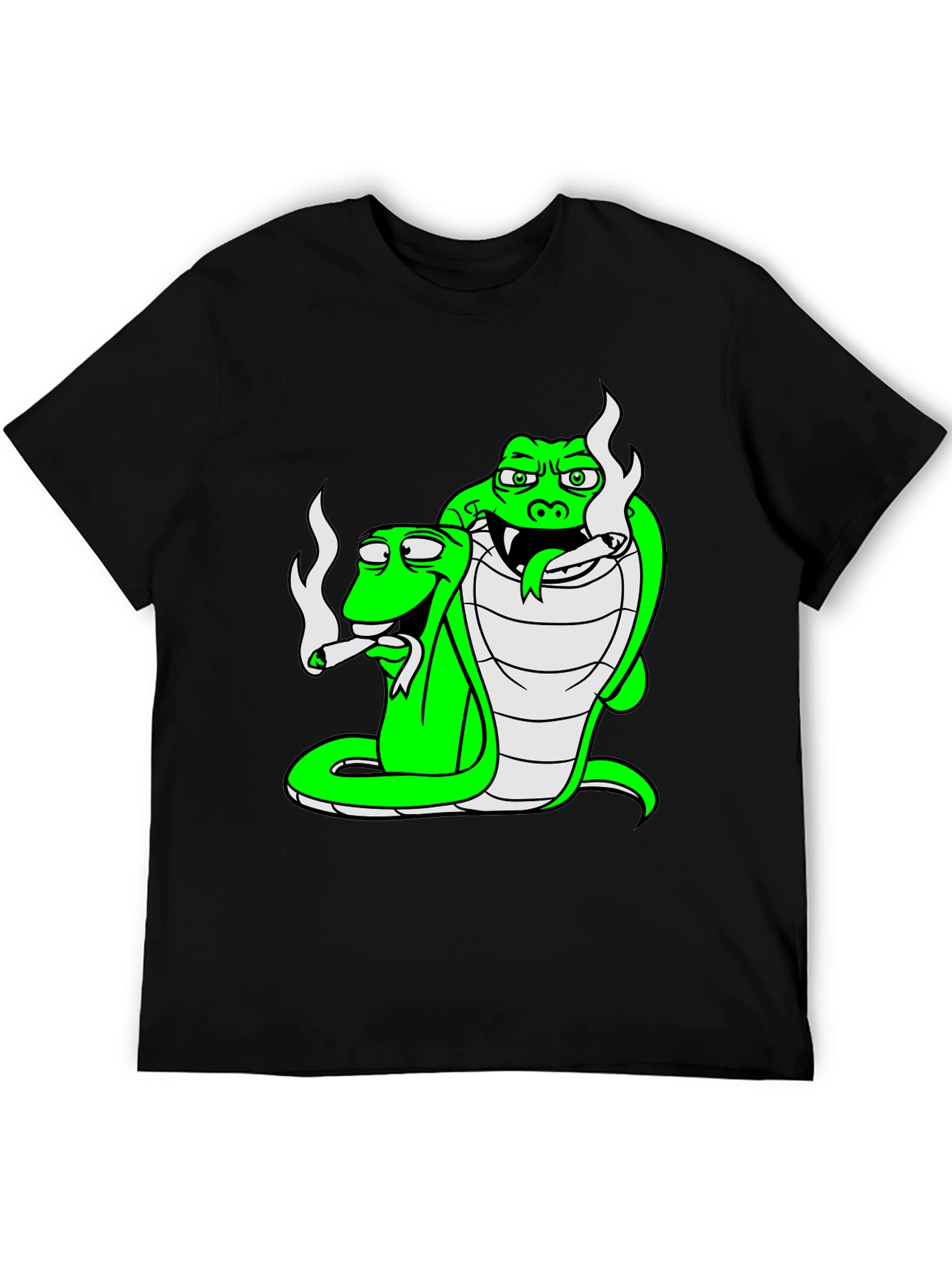 Cool Cobra Snakes Smoking Joint T-Shirt