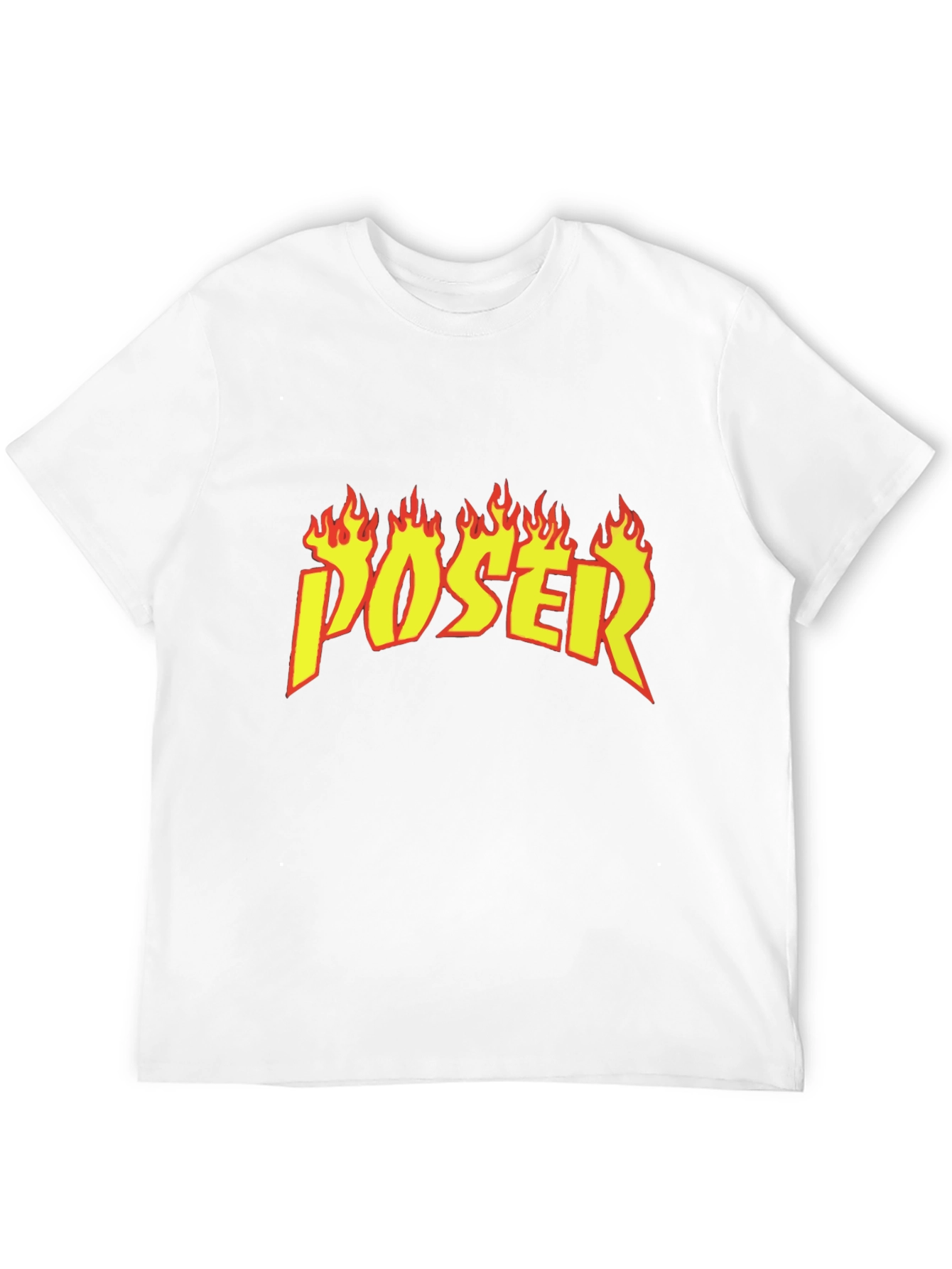 Poser Flame Graphic Black T-Shirt