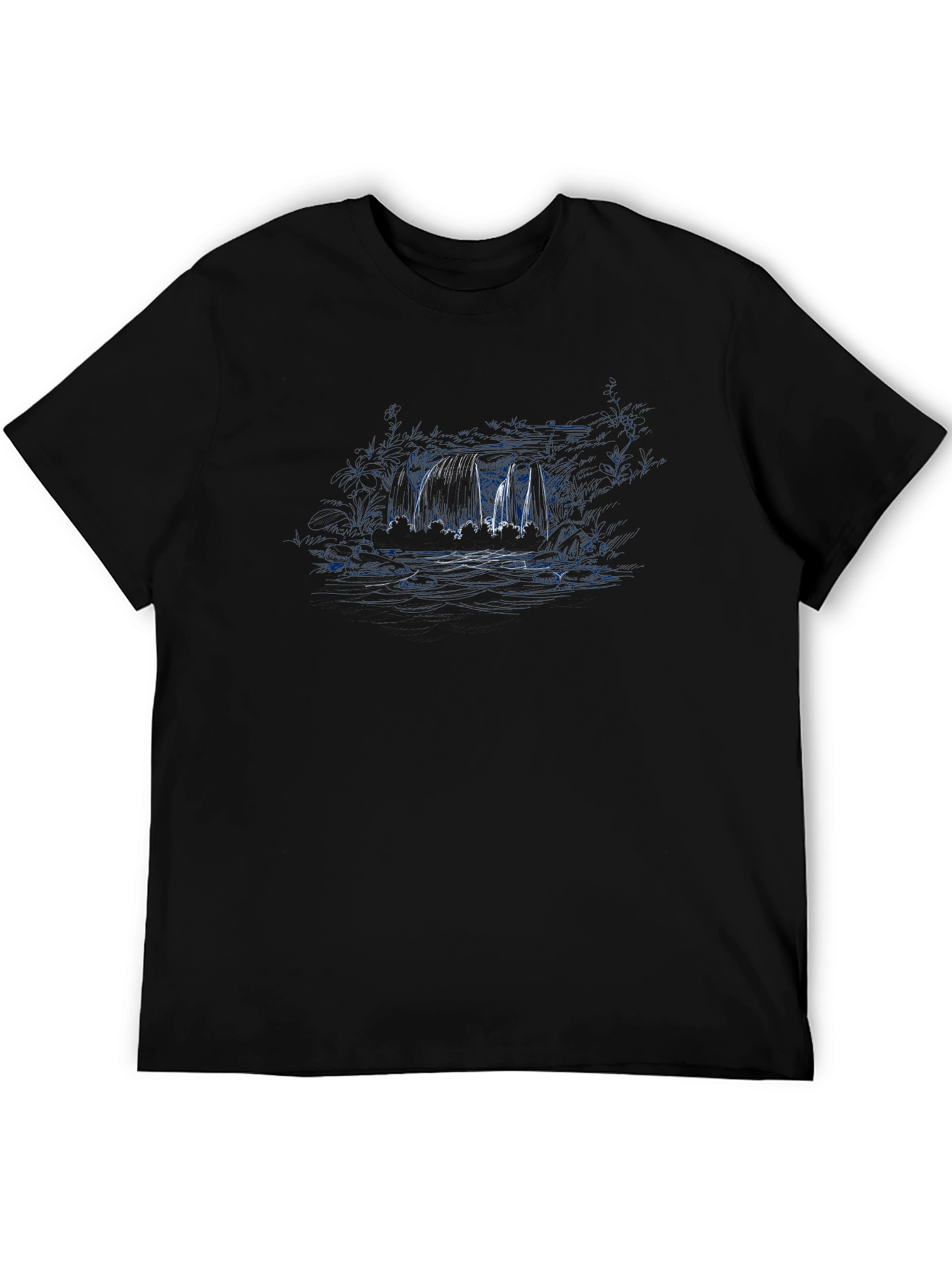 Mens Black Graphic T-Shirt