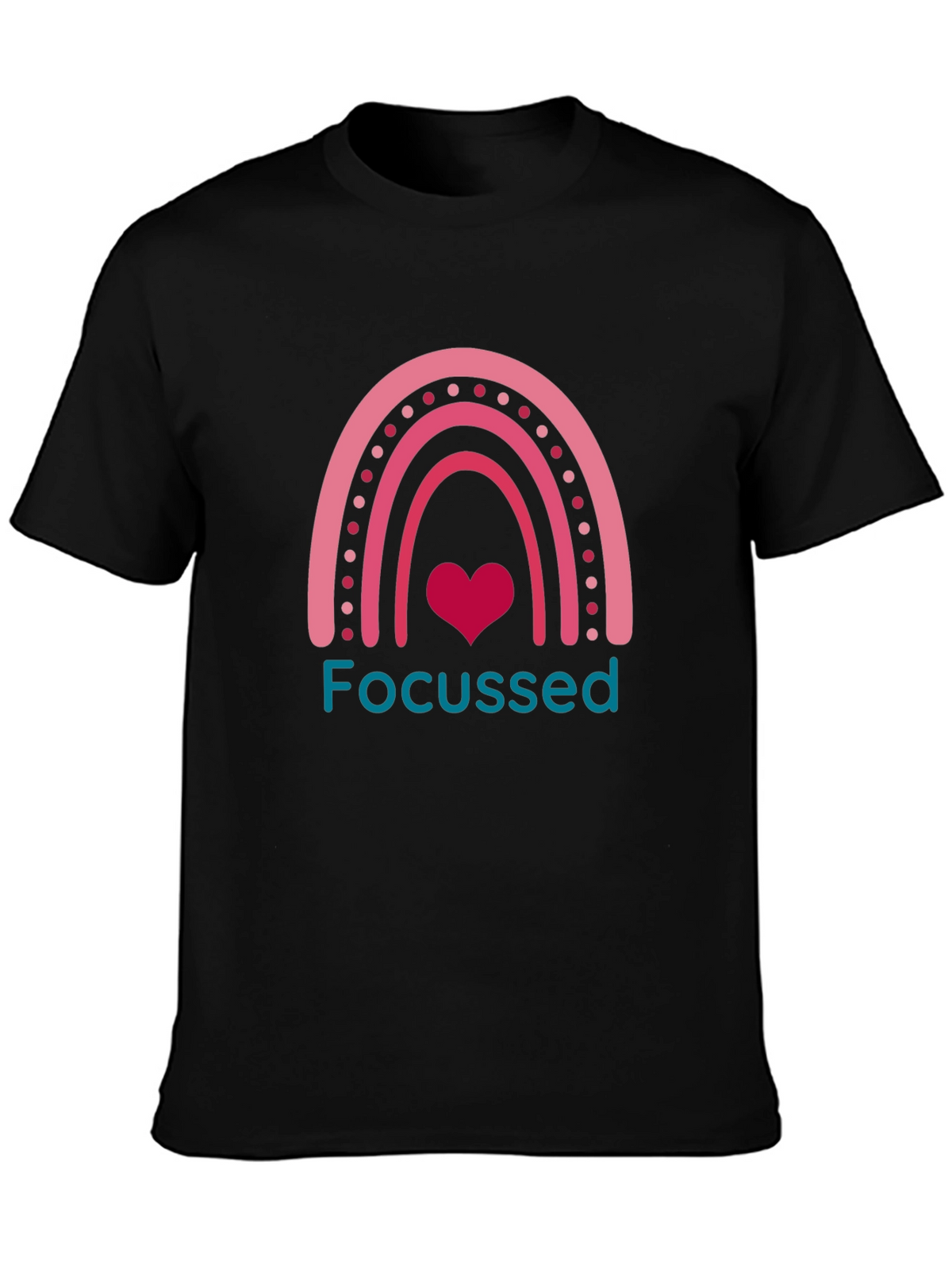 Focused Rainbow Heart Graphic Tee