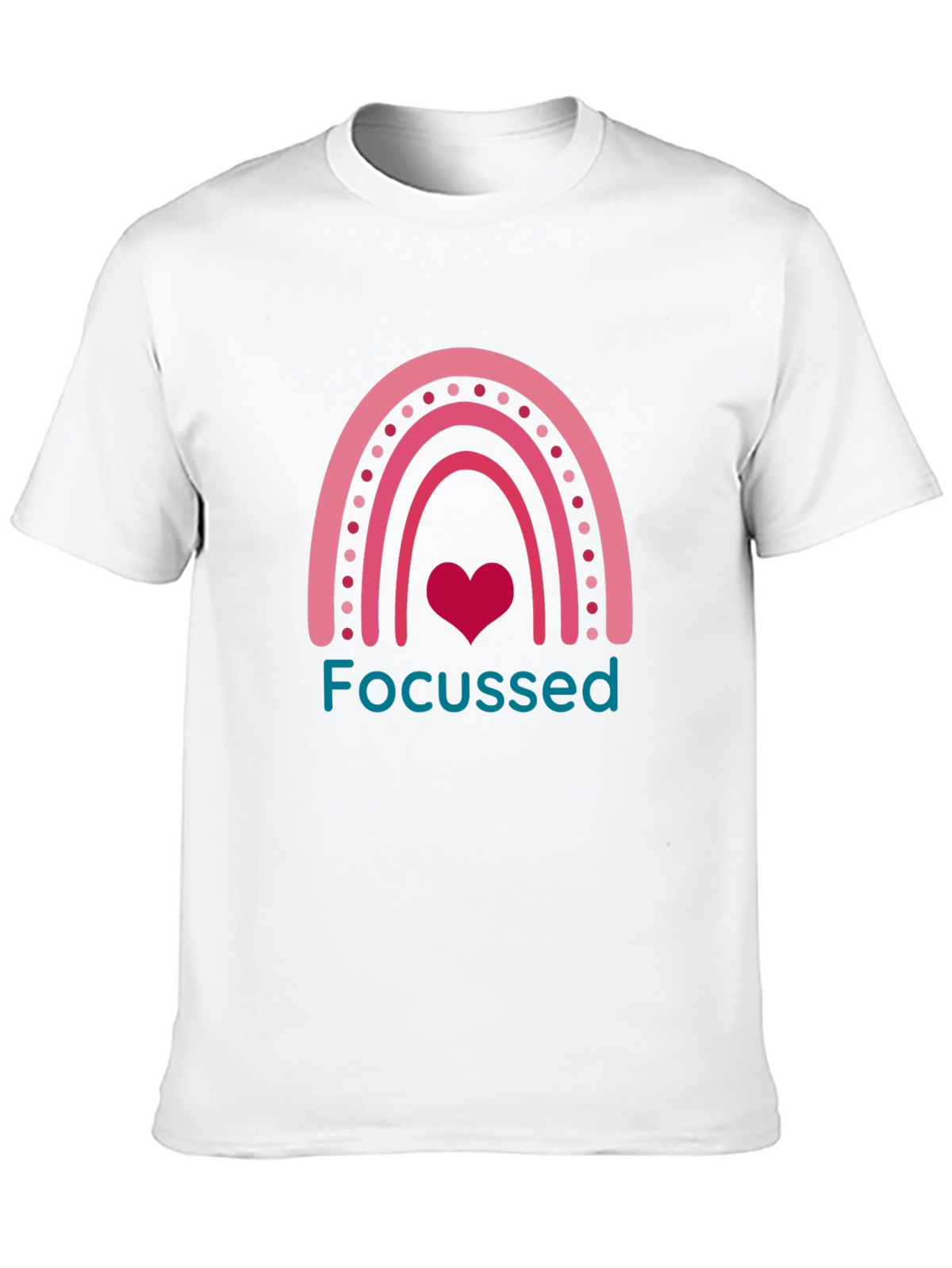 Focused Rainbow Heart Graphic Tee
