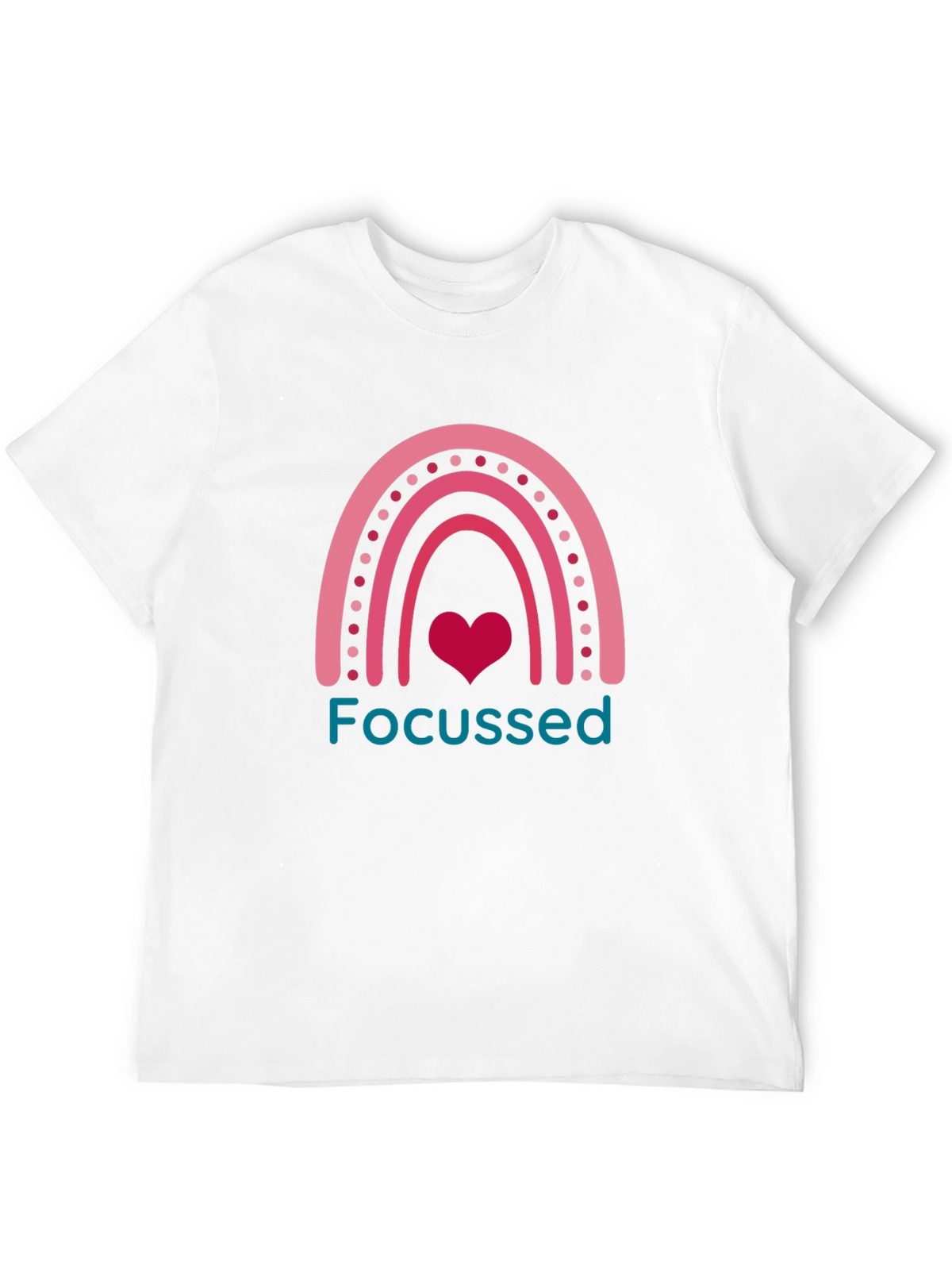 Focused Rainbow Heart Graphic Tee