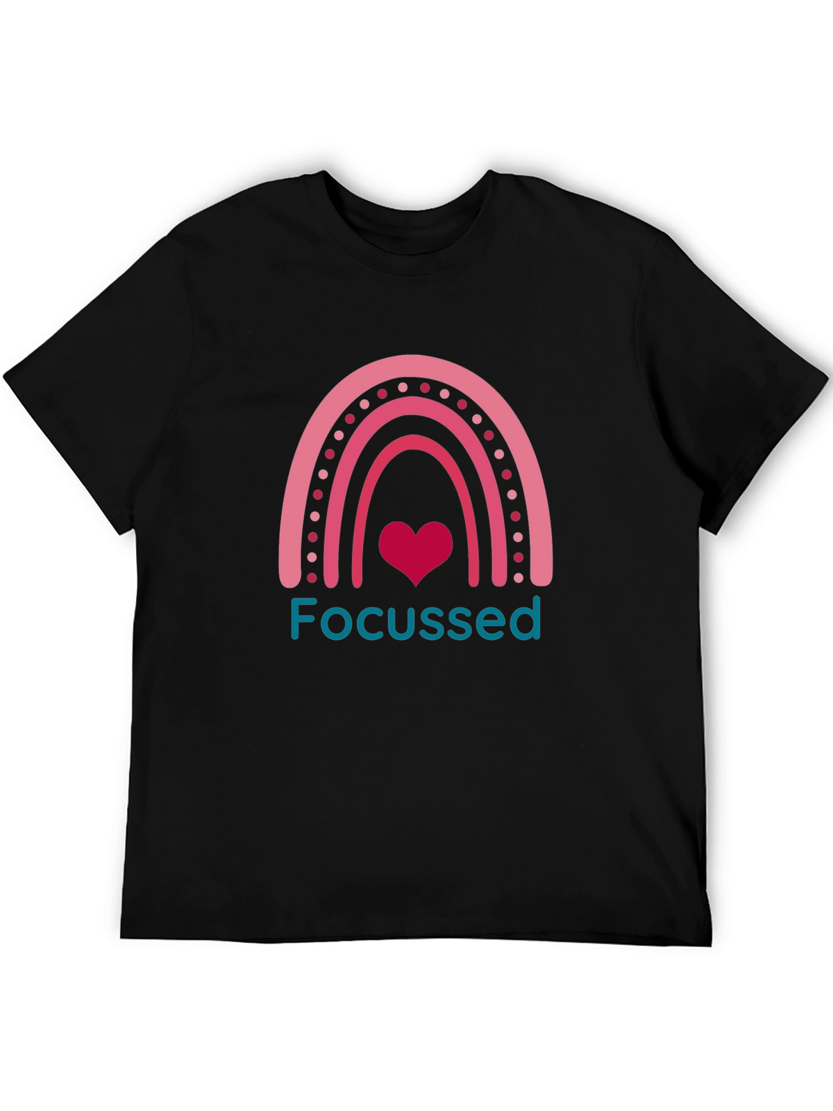 Focused Rainbow Heart Graphic Tee