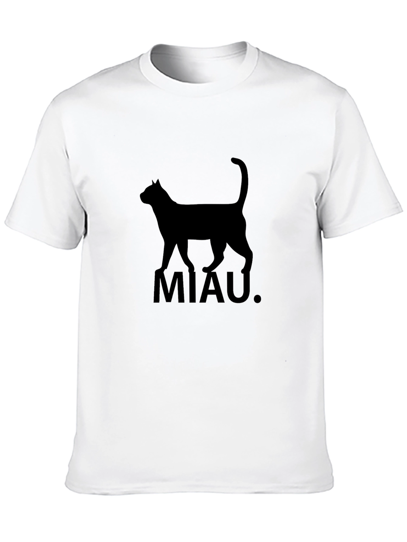 Black Cat MIAU T-Shirt - Graphic Tee