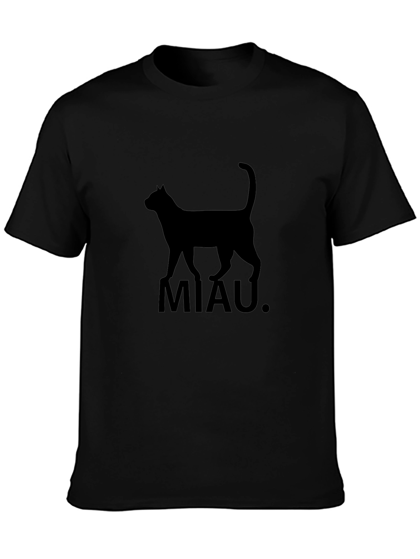 Black Cat MIAU T-Shirt - Graphic Tee
