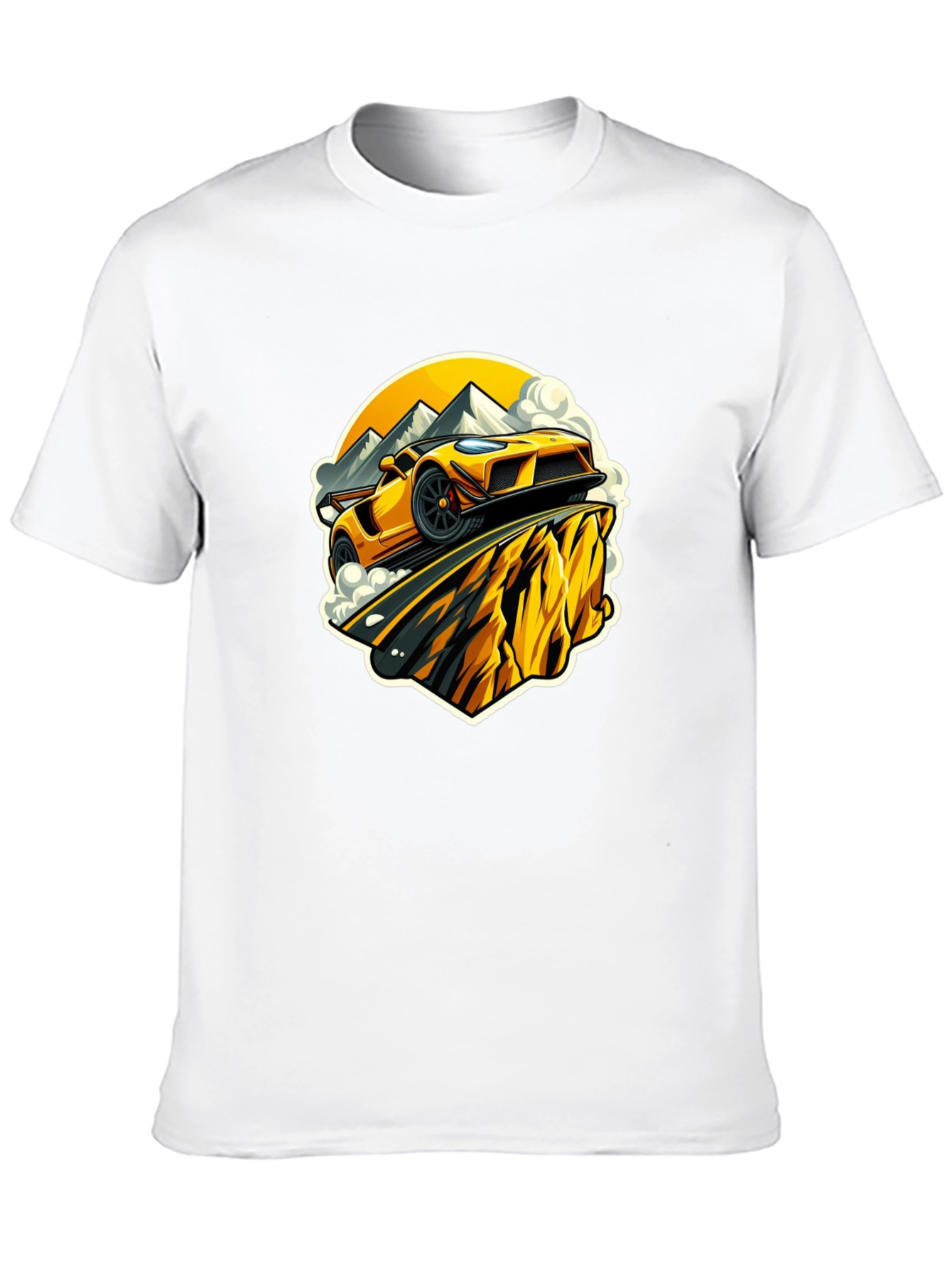 Yellow Car Mountain Road Trip T-Shirt