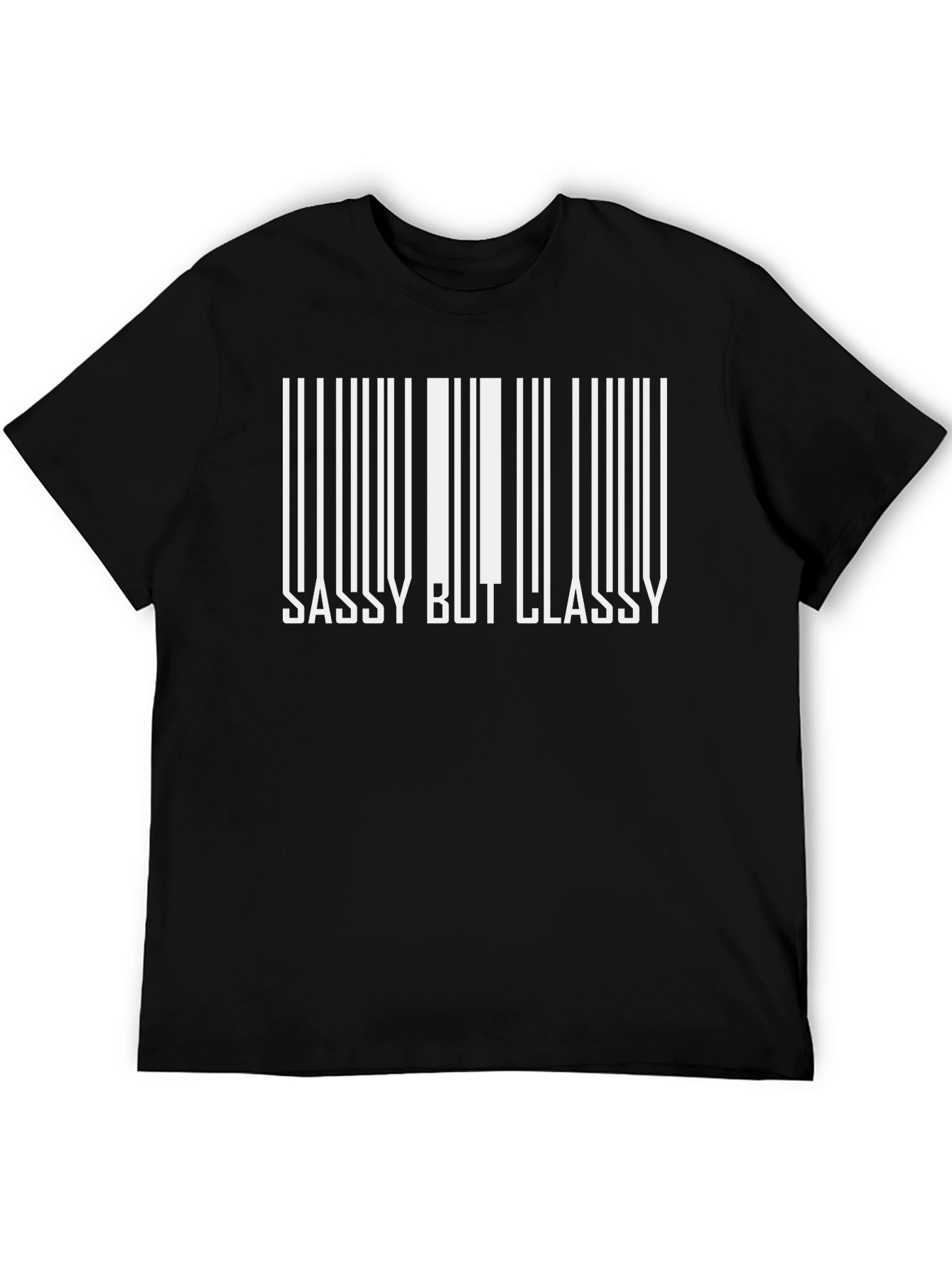 Sassy But Classy Barcode Graphic Tee - Black