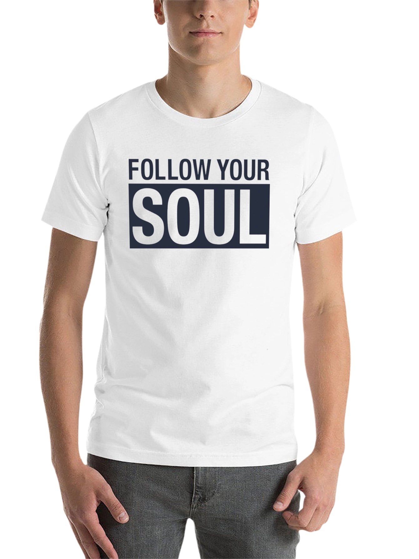 Follow Your Soul Graphic Tee - Black Cotton Blend