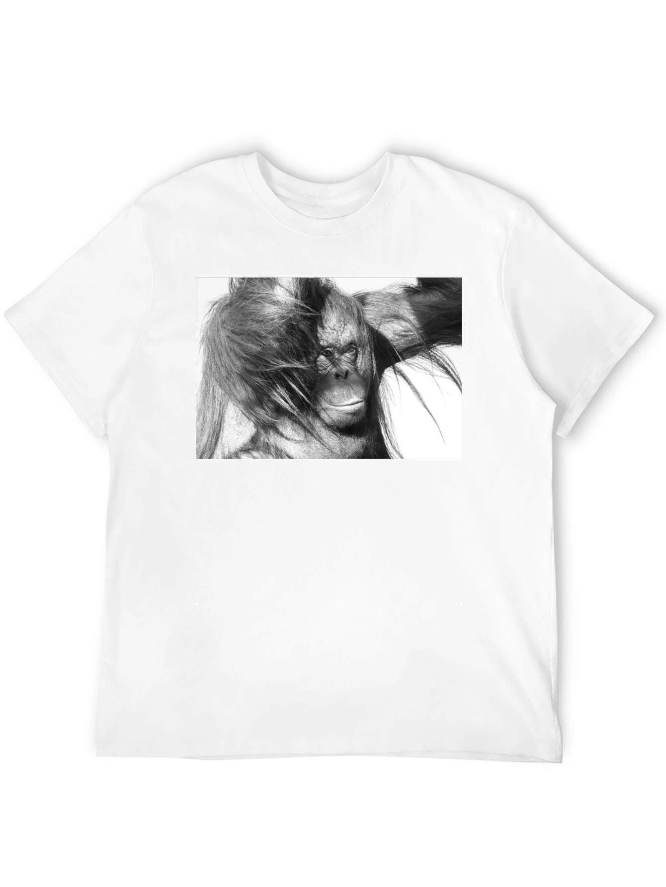 Orangutan Graphic Print Black T-Shirt