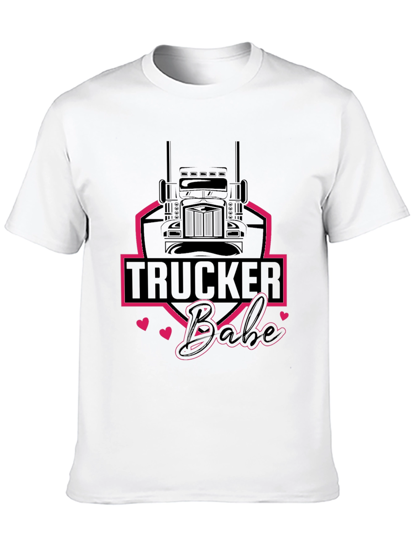 Trucker Babe Graphic Tee - Black