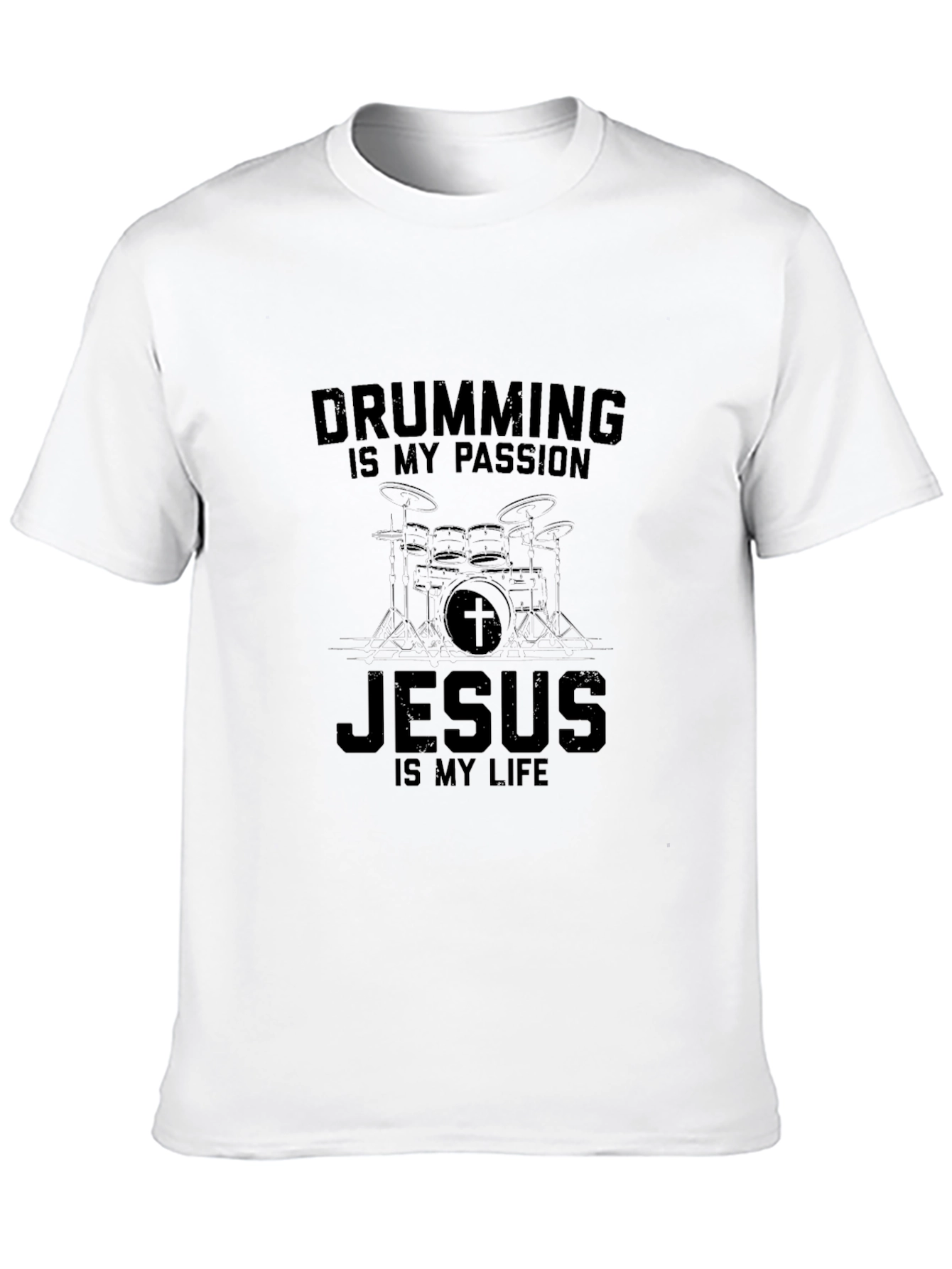 Drumming Jesus T-Shirt - Passion and Faith