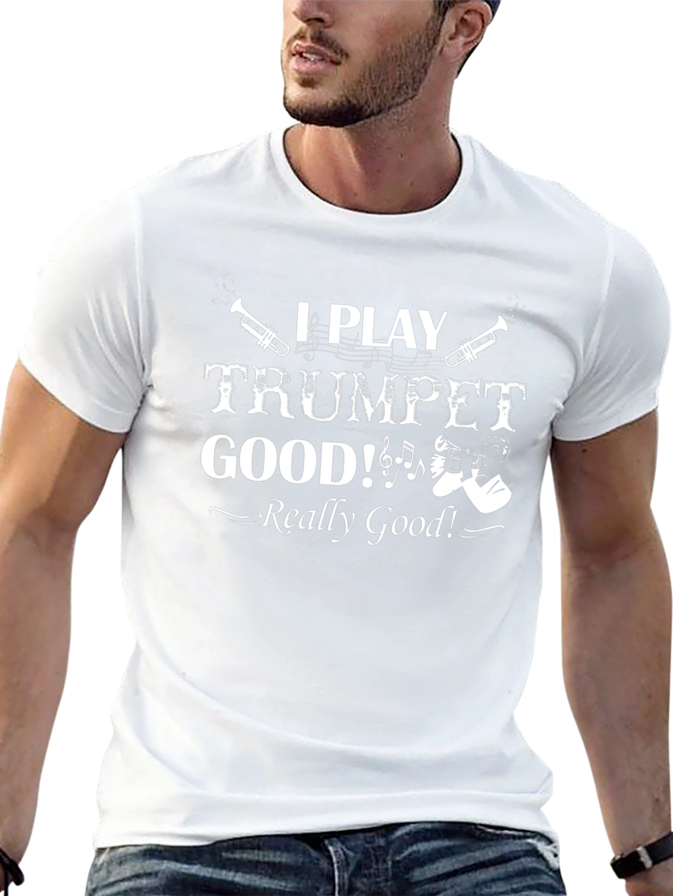 I Play Trumpet Good Black T-Shirt