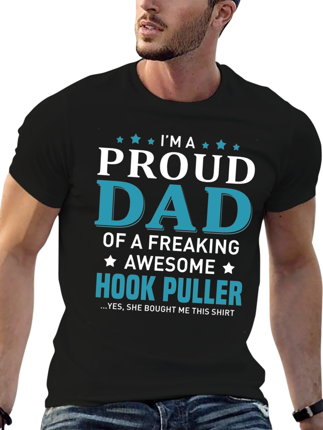 Proud Dad Hook Puller T-Shirt - Awesome Fishing Gift