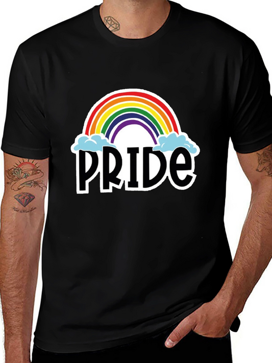 Pride Rainbow Graphic T-Shirt - Black