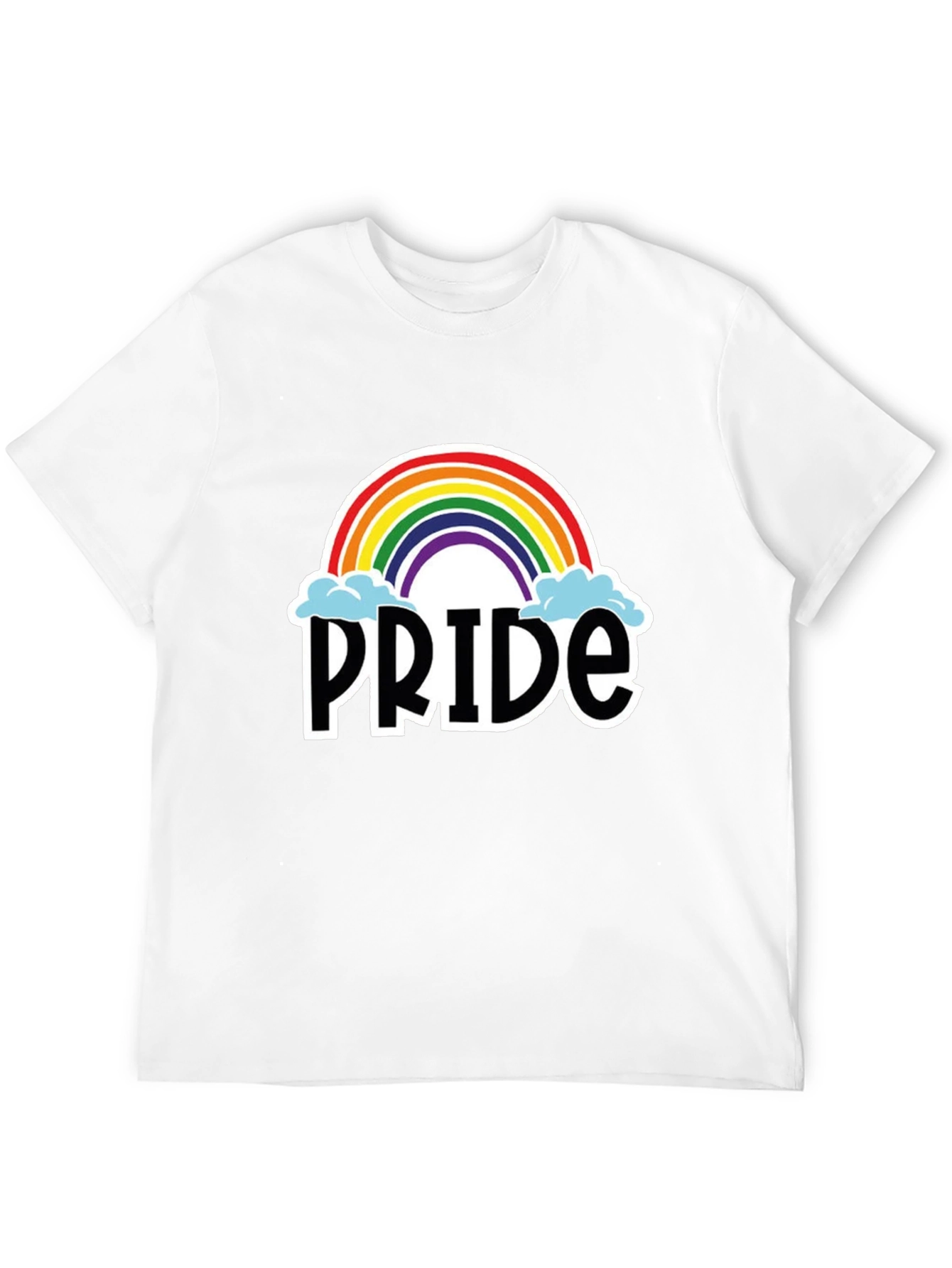 Pride Rainbow Graphic T-Shirt - Black