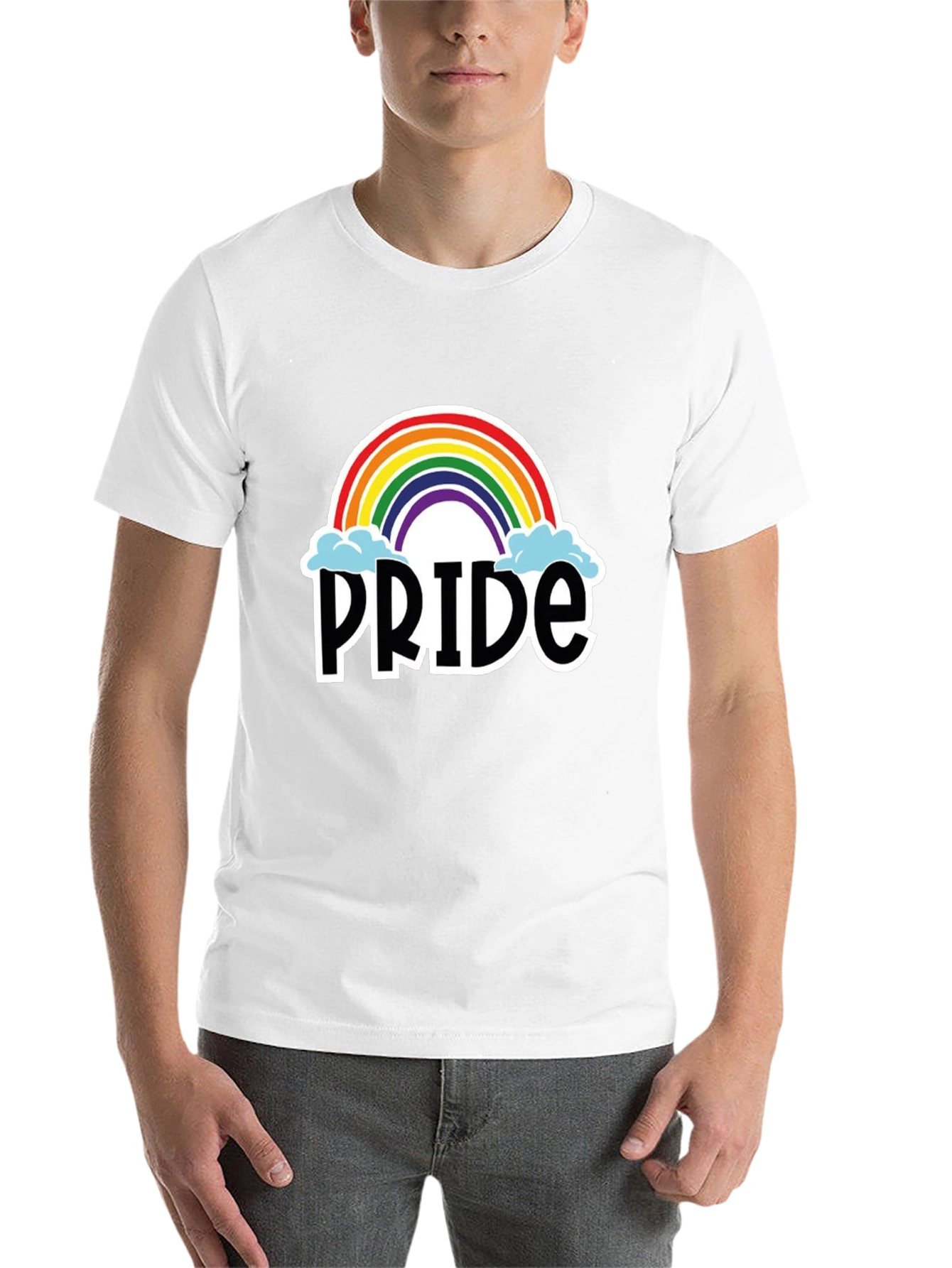Pride Rainbow Graphic T-Shirt - Black