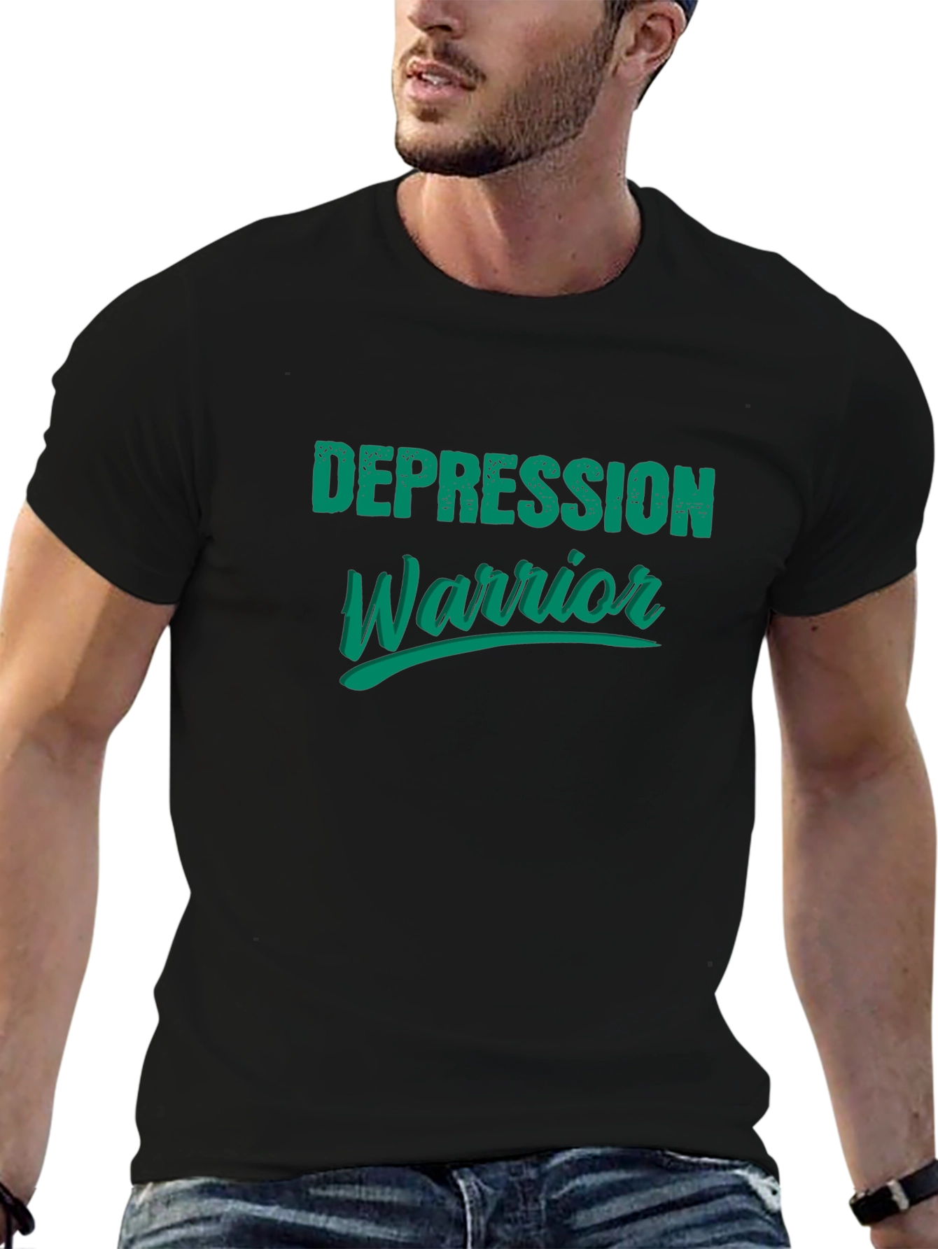 Depression Warrior Graphic Tee - Black