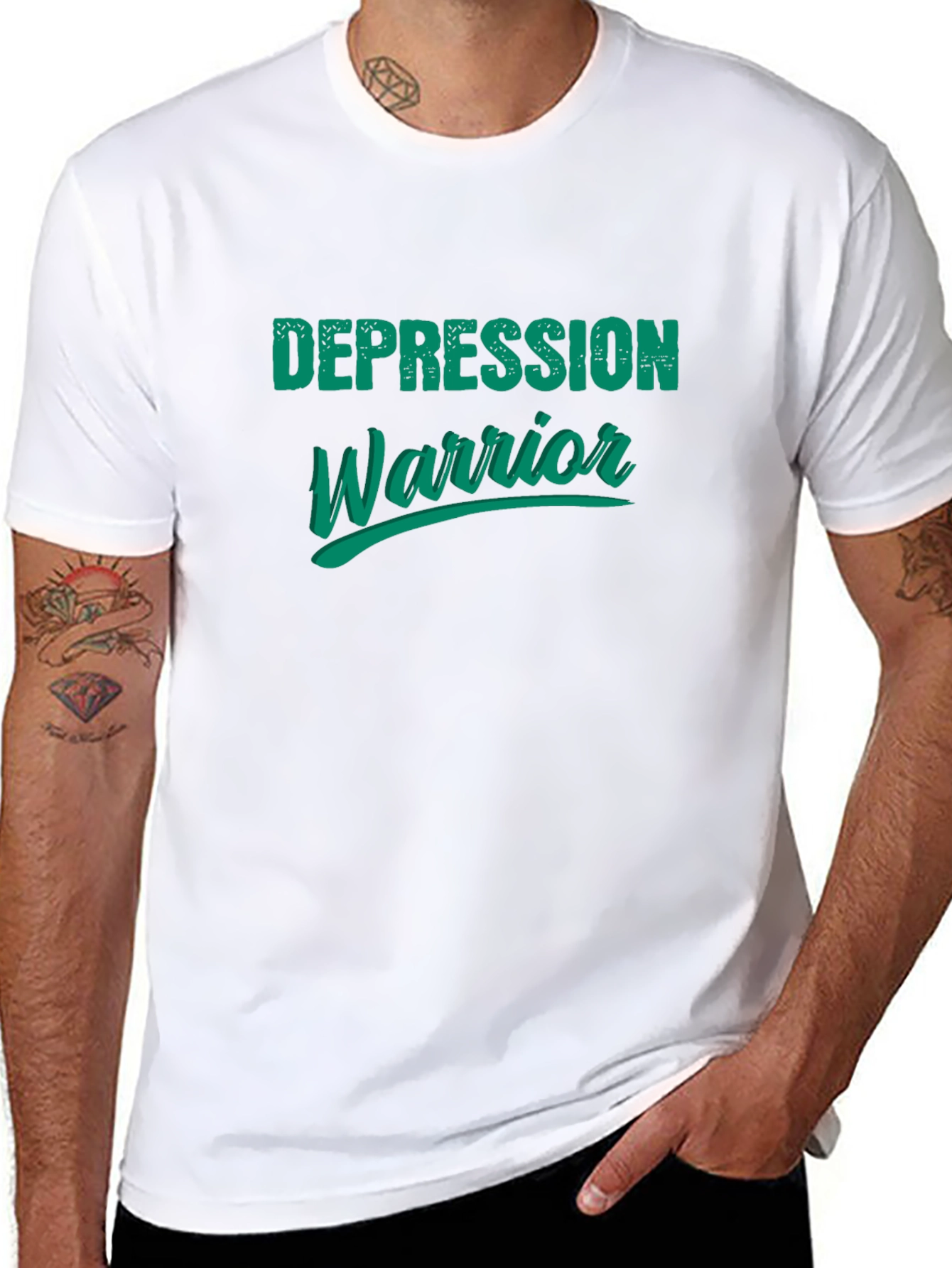 Depression Warrior Graphic Tee - Black