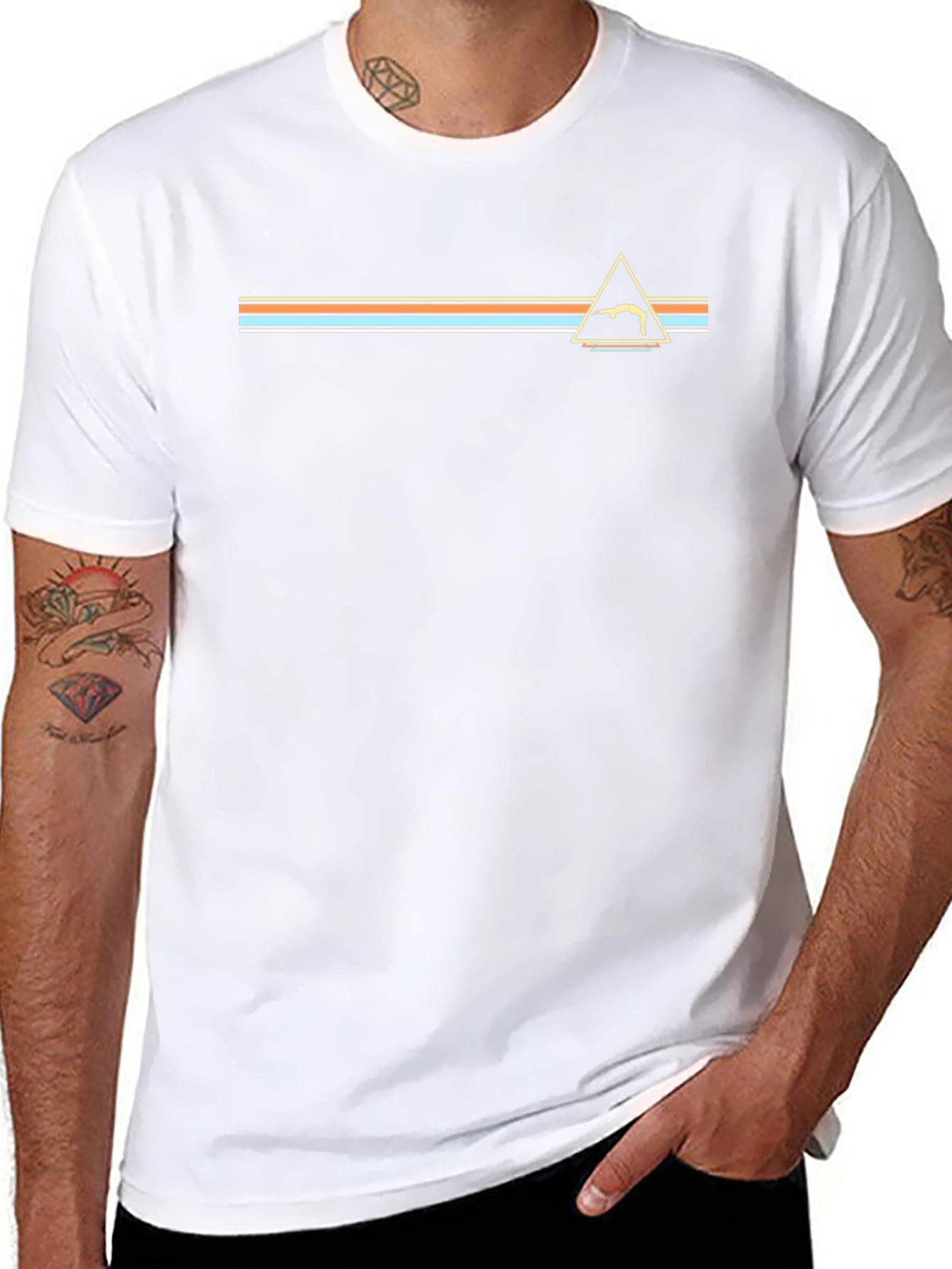Retro Gymnast Triangle T-Shirt