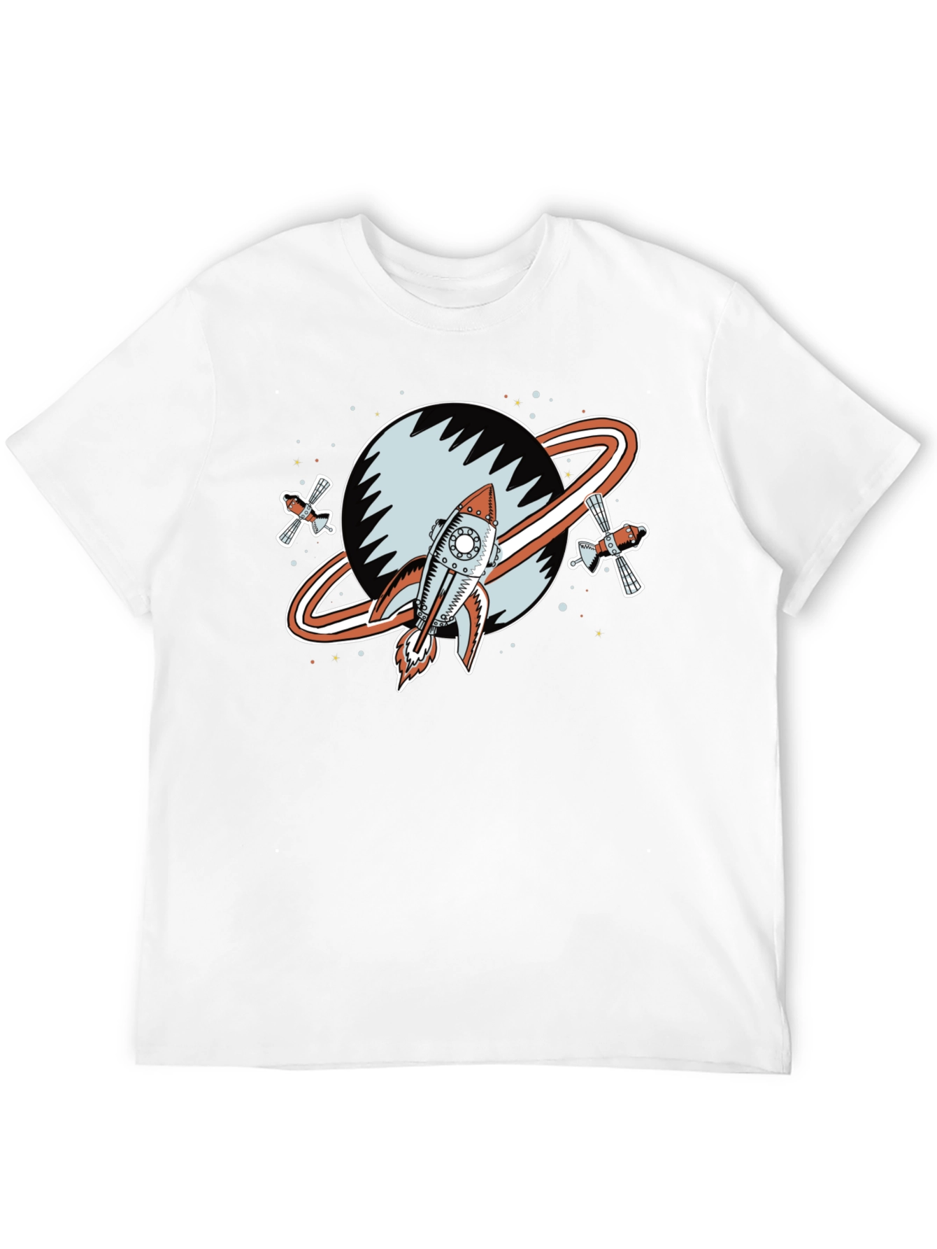 Retro Space Rocket Graphic Tee