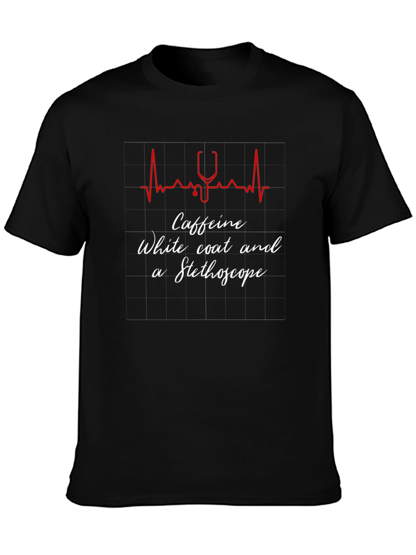 Caffeine Stethoscope Graphic Tee
