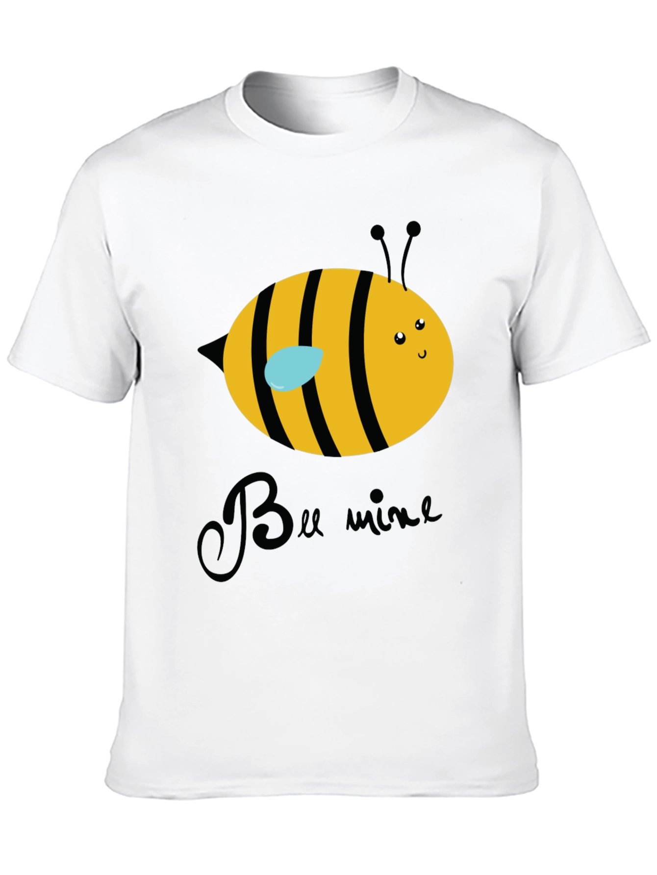 Bee Mine Graphic T-Shirt - Black Crew Neck