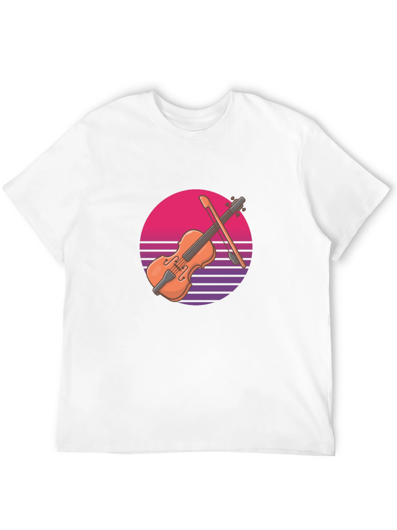 Retro Violin Graphic T-Shirt - Cool Musical Tee