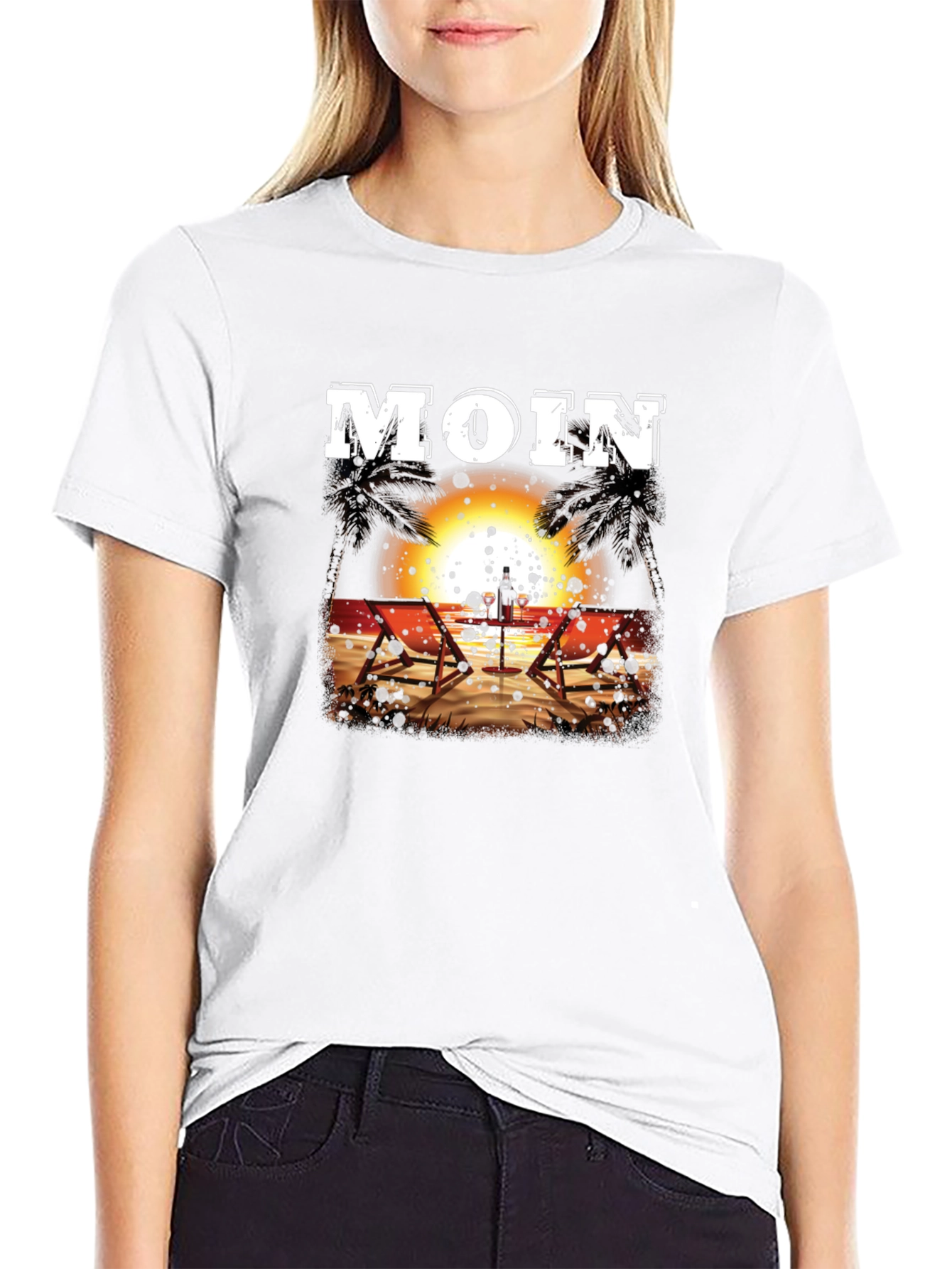 Moin Beach Sunset T-Shirt - Relax in Style