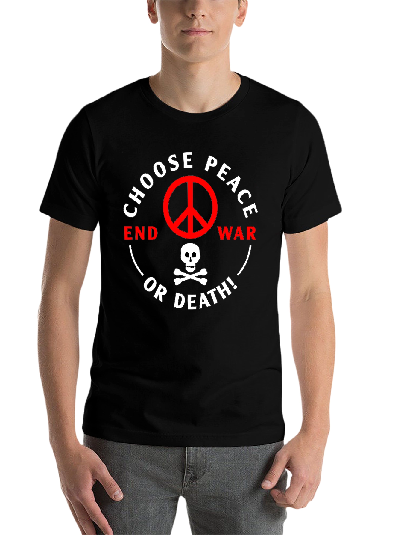 Choose Peace or Death Graphic T-Shirt