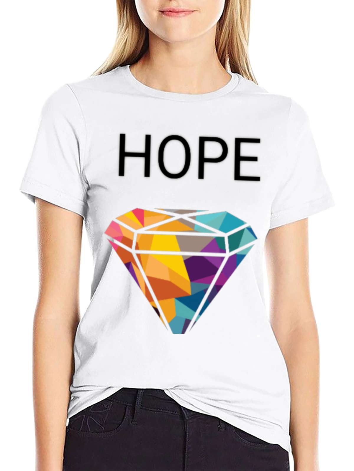 HOPE Diamond Graphic T-Shirt - Modern Geometric Design