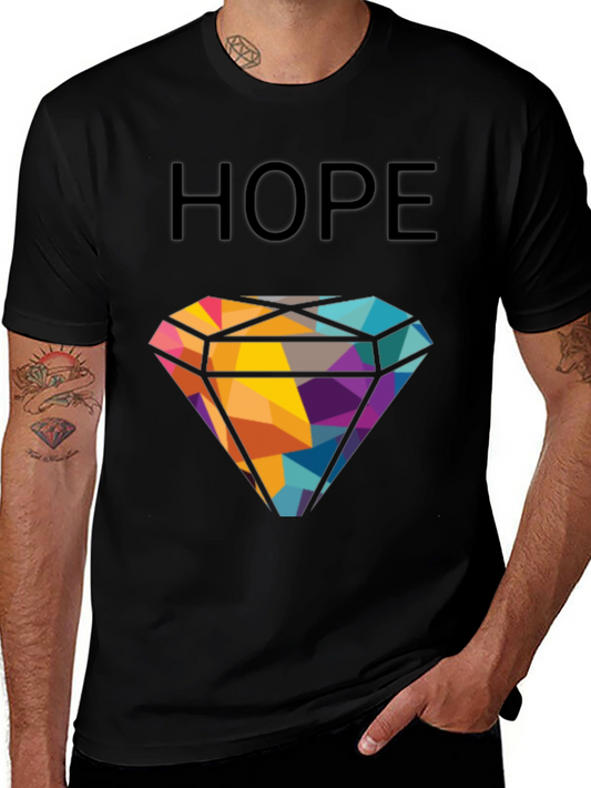 HOPE Diamond Graphic T-Shirt - Modern Geometric Design