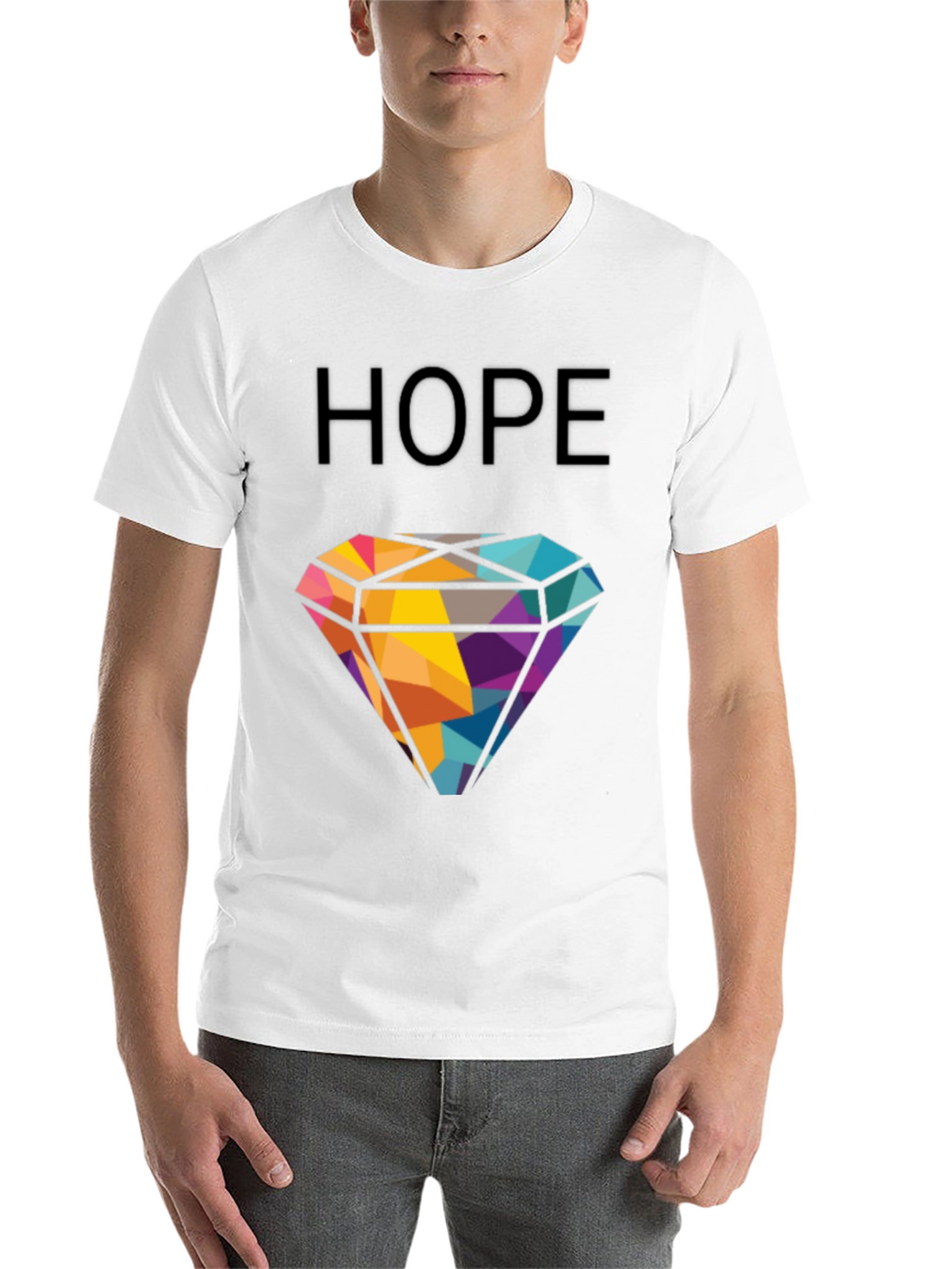 HOPE Diamond Graphic T-Shirt - Modern Geometric Design